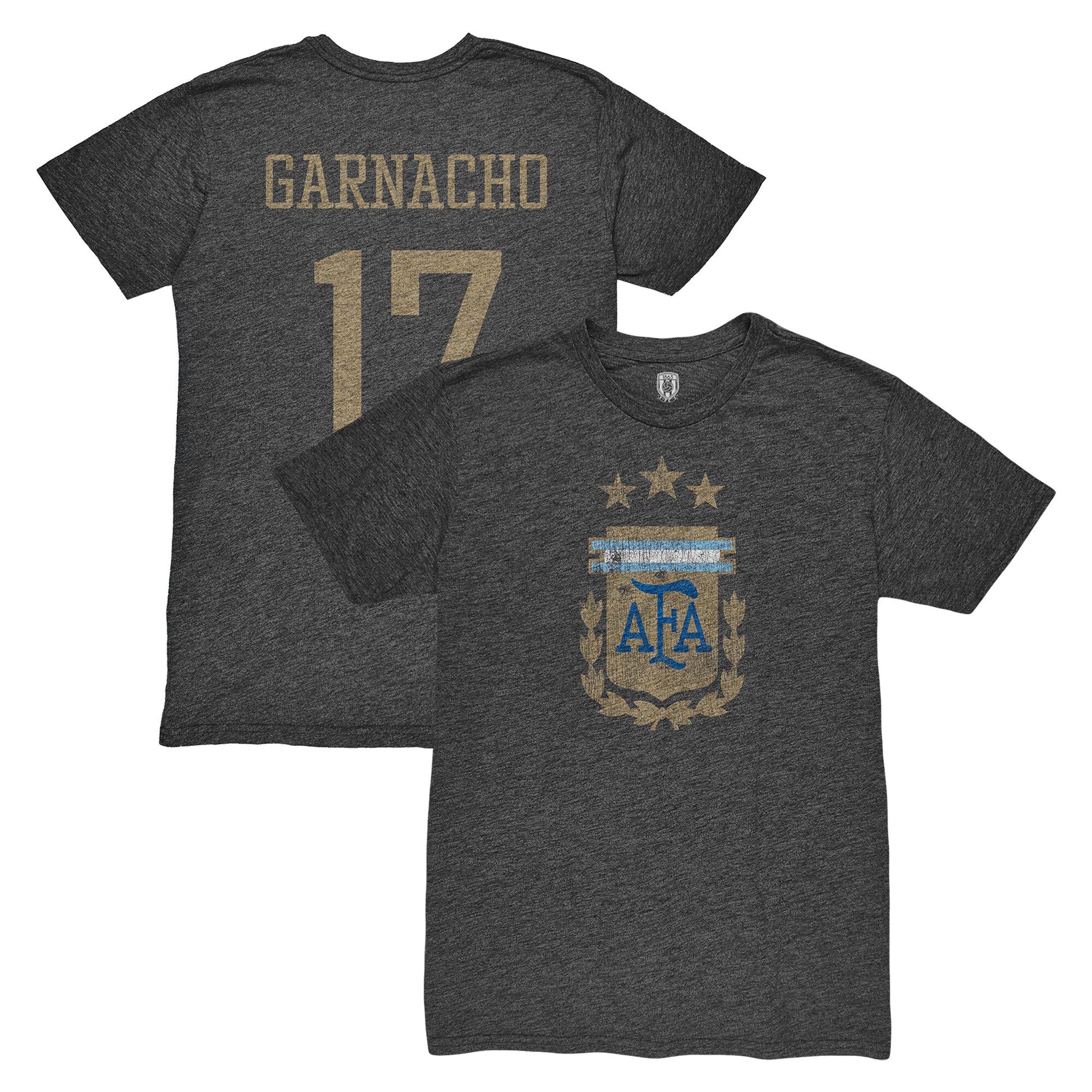 alejandro garnacho argentina national team 1863fc player vintage tri-blend t-shirt – black Collection | Australia Football Jerseys And World Cup Kits