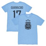 alejandro garnacho argentina national team 1863fc player vintage tri-blend t-shirt – light blue Collection | Australia Football Jerseys And World Cup Kits