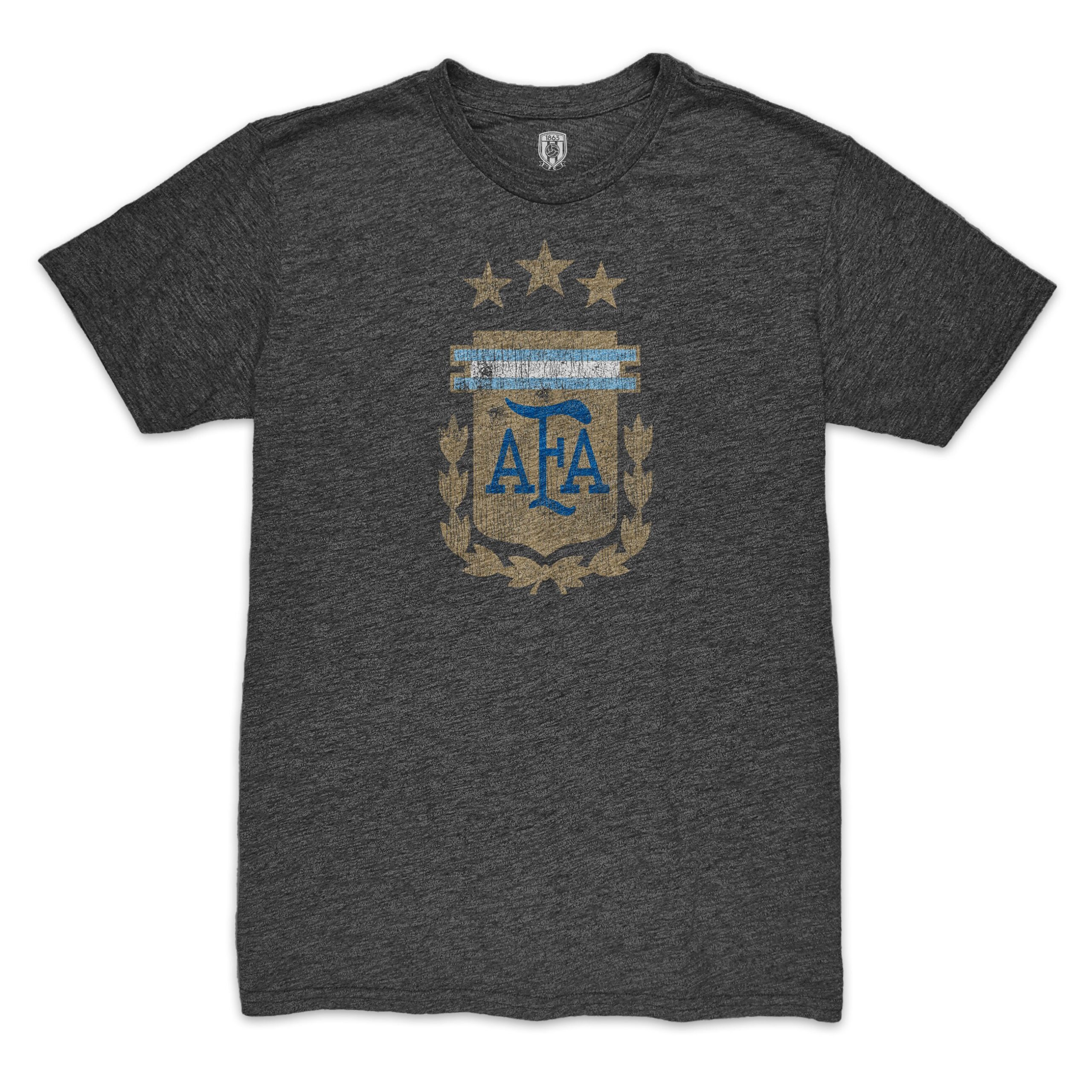 alexis mac allister argentina national team 1863fc player retro tri-blend t-shirt – heather black Collection | Australia Football Jerseys And World Cup Kits