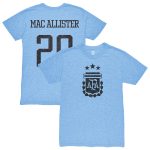 alexis mac allister argentina national team 1863fc player retro tri-blend t-shirt – light blue Collection | Australia Football Jerseys And World Cup Kits