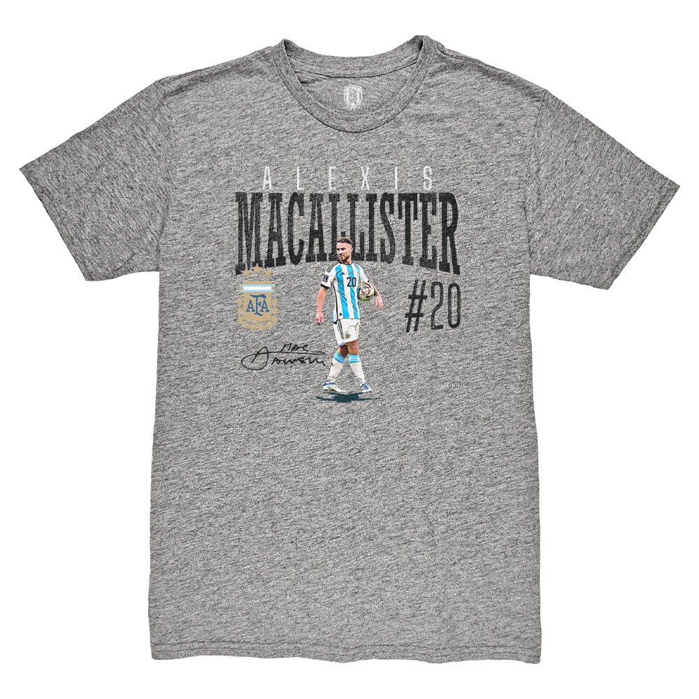 alexis mac allister argentina national team 1863fc snapshot tri-blend t-shirt – heather gray Collection | Australia Football Jerseys And World Cup Kits