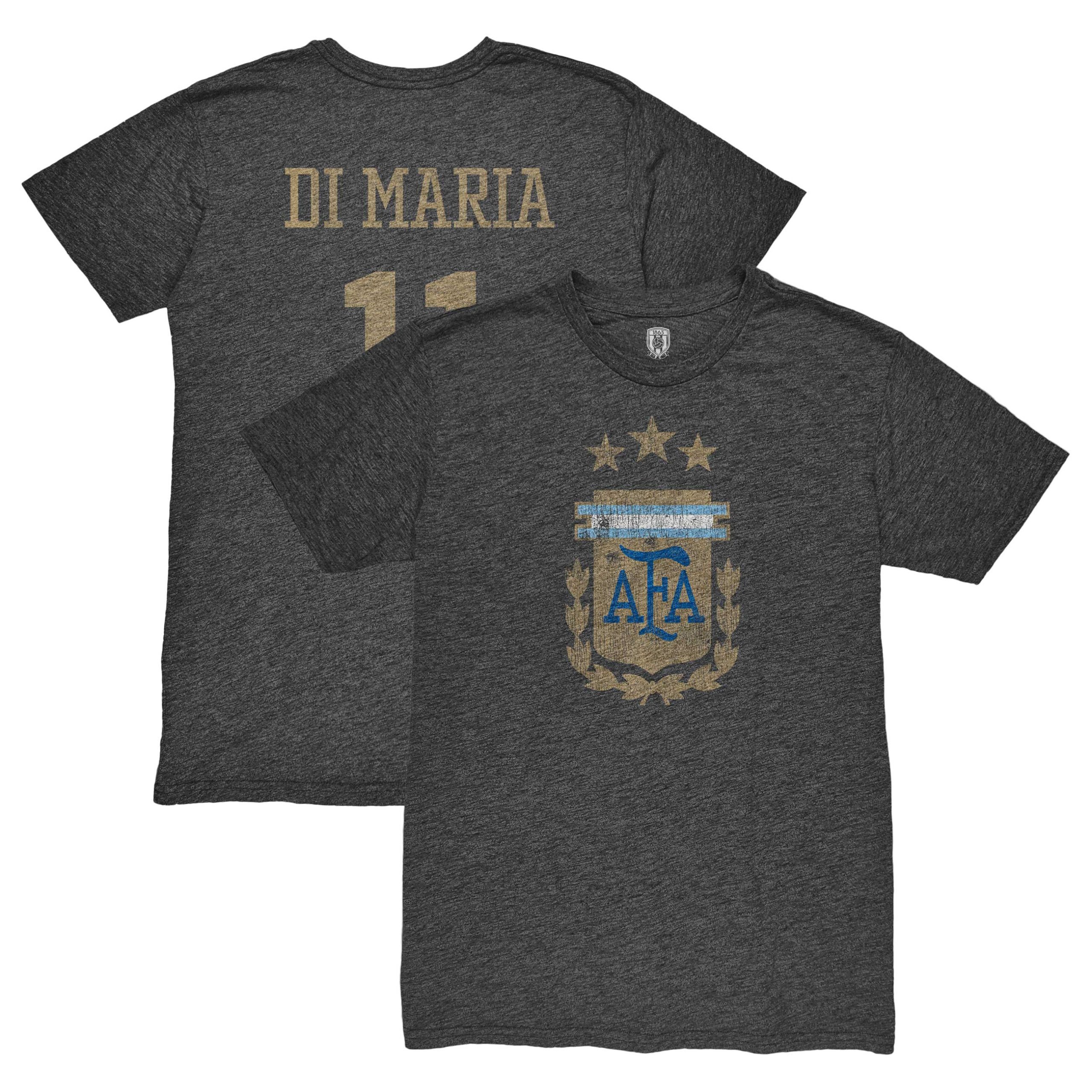 angel di maria argentina national team 1863fc retro player tri-blend t-shirt – black Collection | Australia Football Jerseys And World Cup Kits