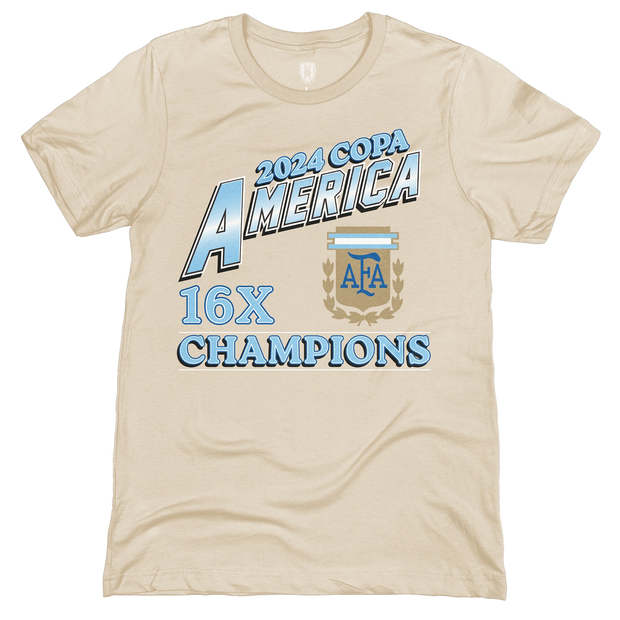 argentina national team 1863fc 16-time copa america champions t-shirt – cream Collection | Australia Football Jerseys And World Cup Kits