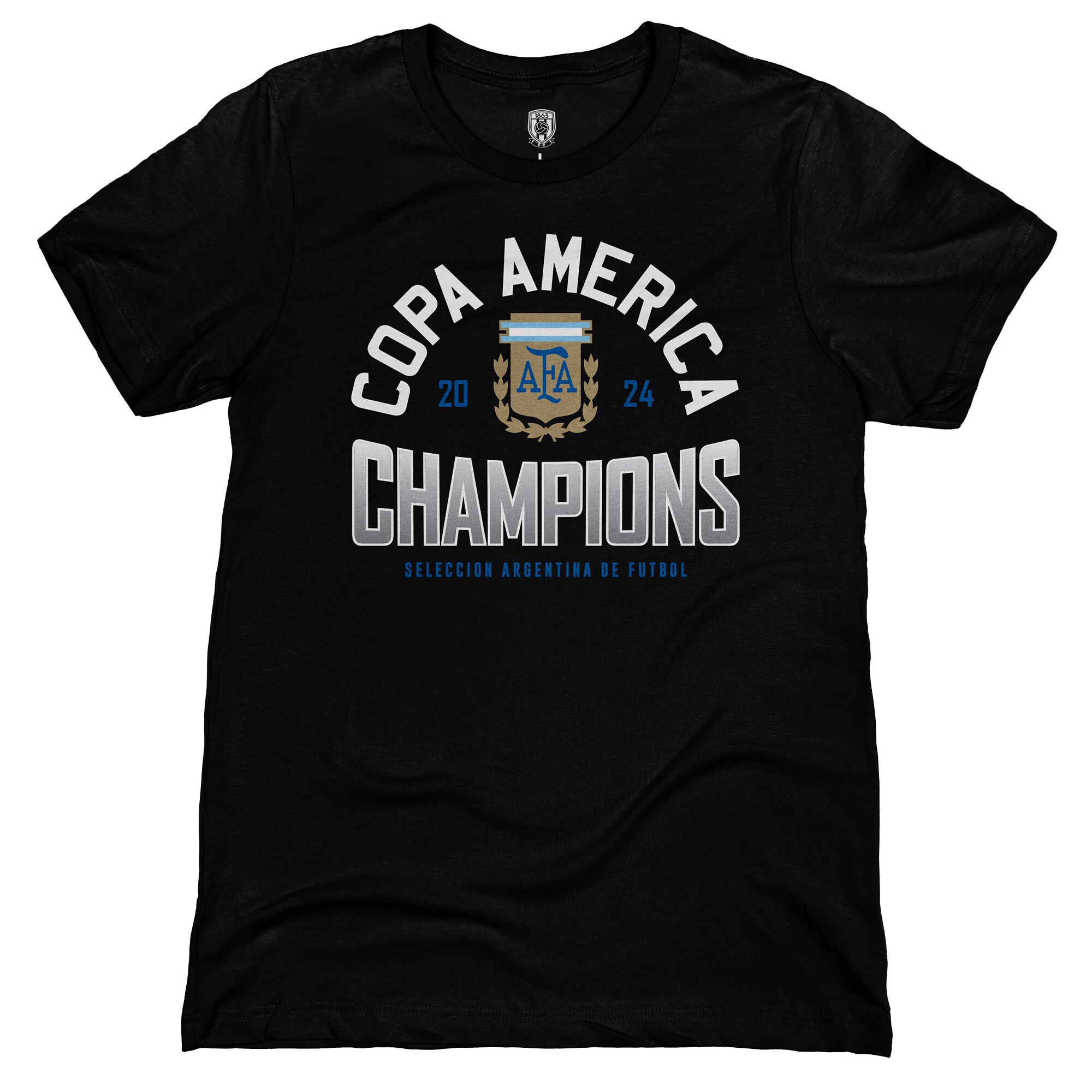 argentina national team 1863fc 2024 copa america champions t-shirt – black Collection | Australia Football Jerseys And World Cup Kits