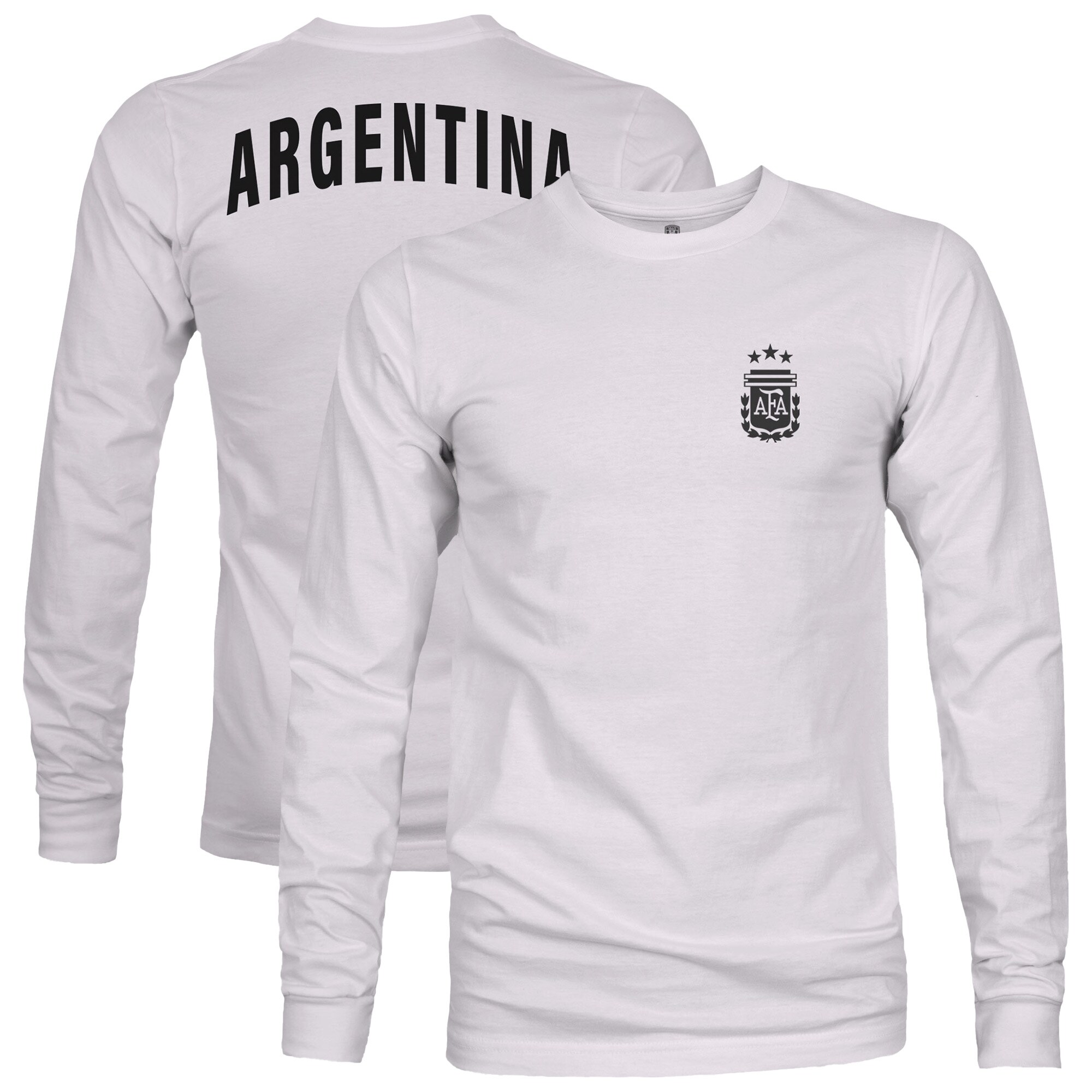 argentina national team 1863fc back team arch long sleeve t-shirt – gray Collection | Australia Football Jerseys And World Cup Kits