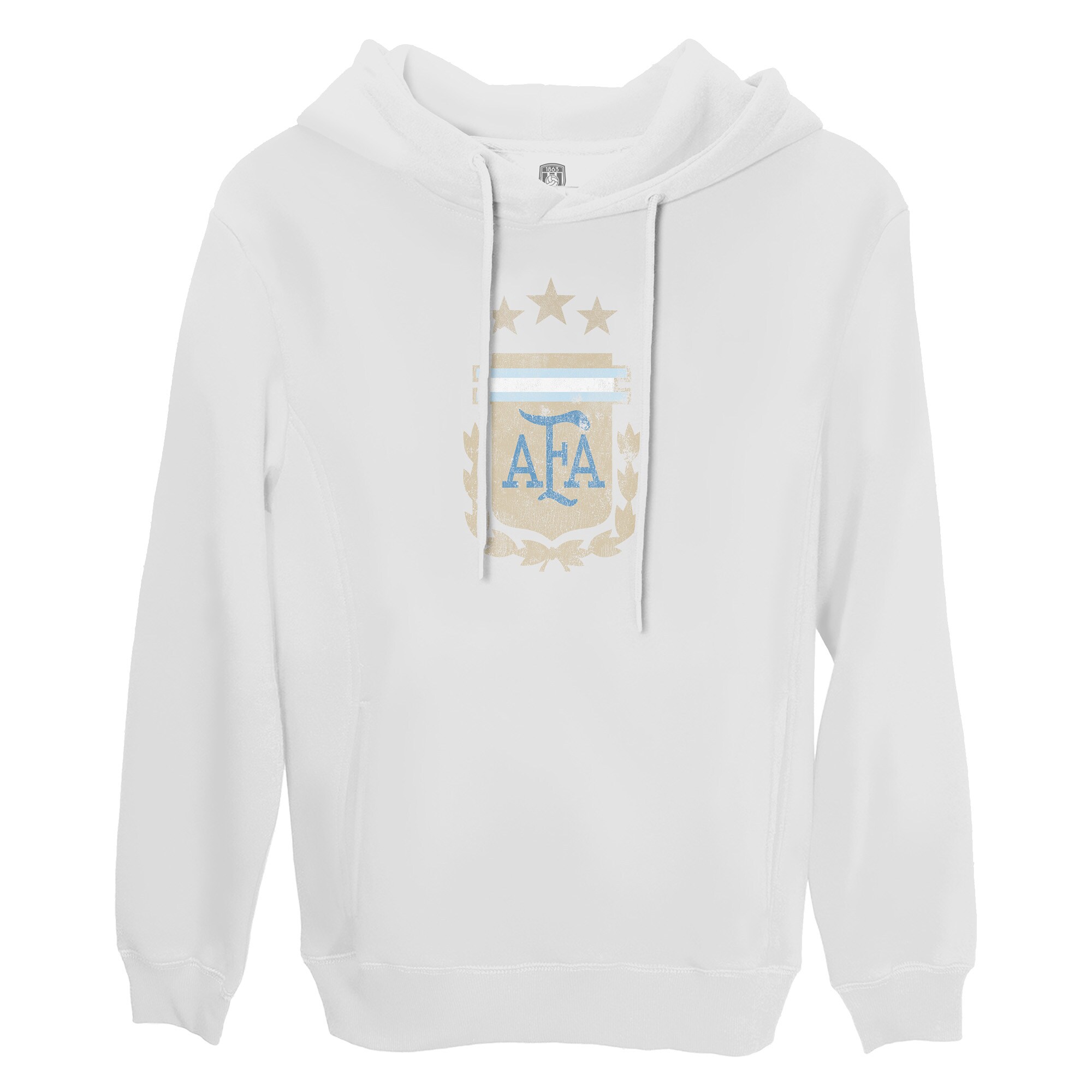 argentina national team 1863fc color badge fleece pullover hoodie – white Collection | Australia Football Jerseys And World Cup Kits