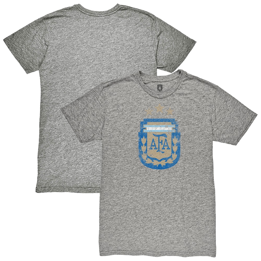 argentina national team 1863fc retro badge tri-blend t-shirt – heather gray Collection | Australia Football Jerseys And World Cup Kits