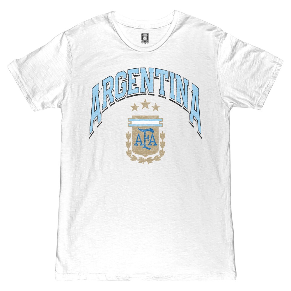 argentina national team 1863fc retro wordmark t-shirt – white Collection | Australia Football Jerseys And World Cup Kits