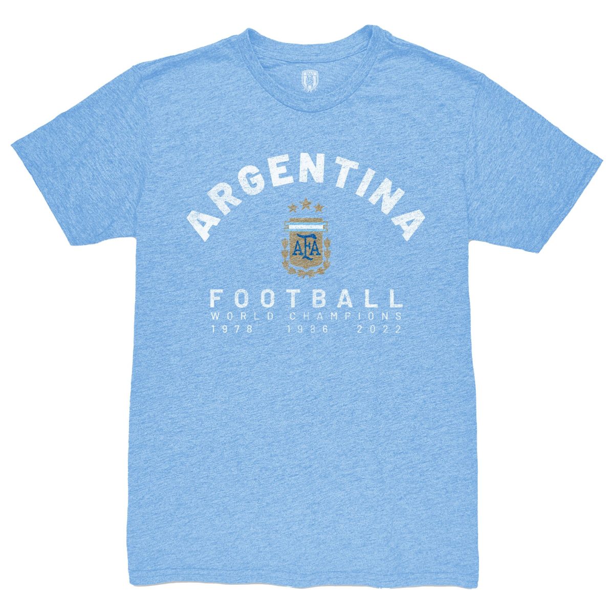 argentina national team 1863fc three-time world champions tri-blend t-shirt – light blue Collection | Australia Football Jerseys And World Cup Kits