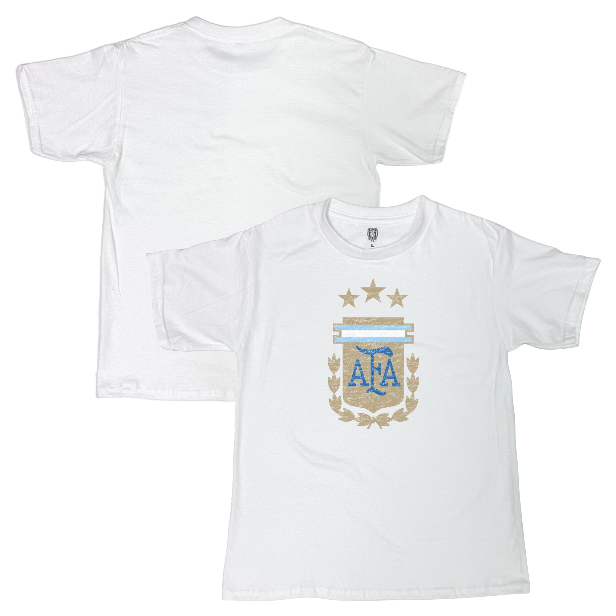argentina national team 1863fc youth badge t-shirt – white Collection | Australia Football Jerseys And World Cup Kits
