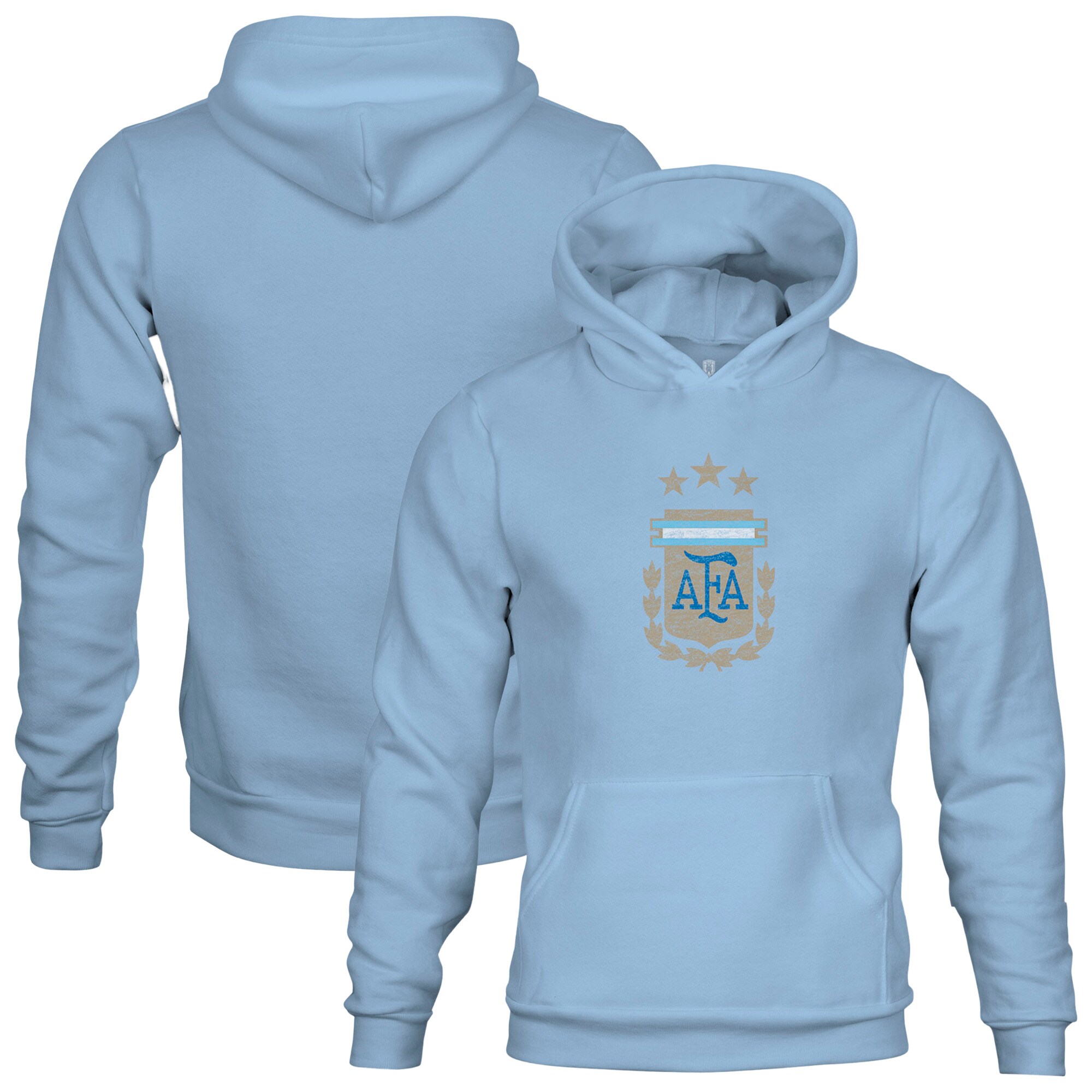 argentina national team 1863fc youth color badge fleece pullover hoodie – blue Collection | Australia Football Jerseys And World Cup Kits