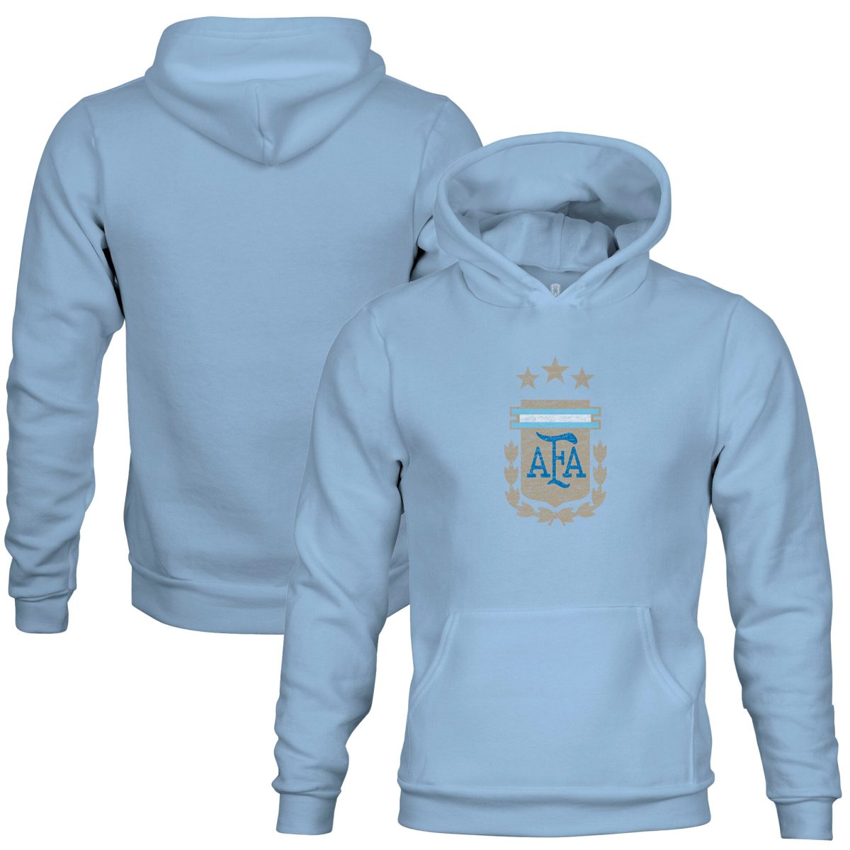 argentina national team 1863fc youth color badge fleece pullover hoodie – blue Collection | Australia Football Jerseys And World Cup Kits