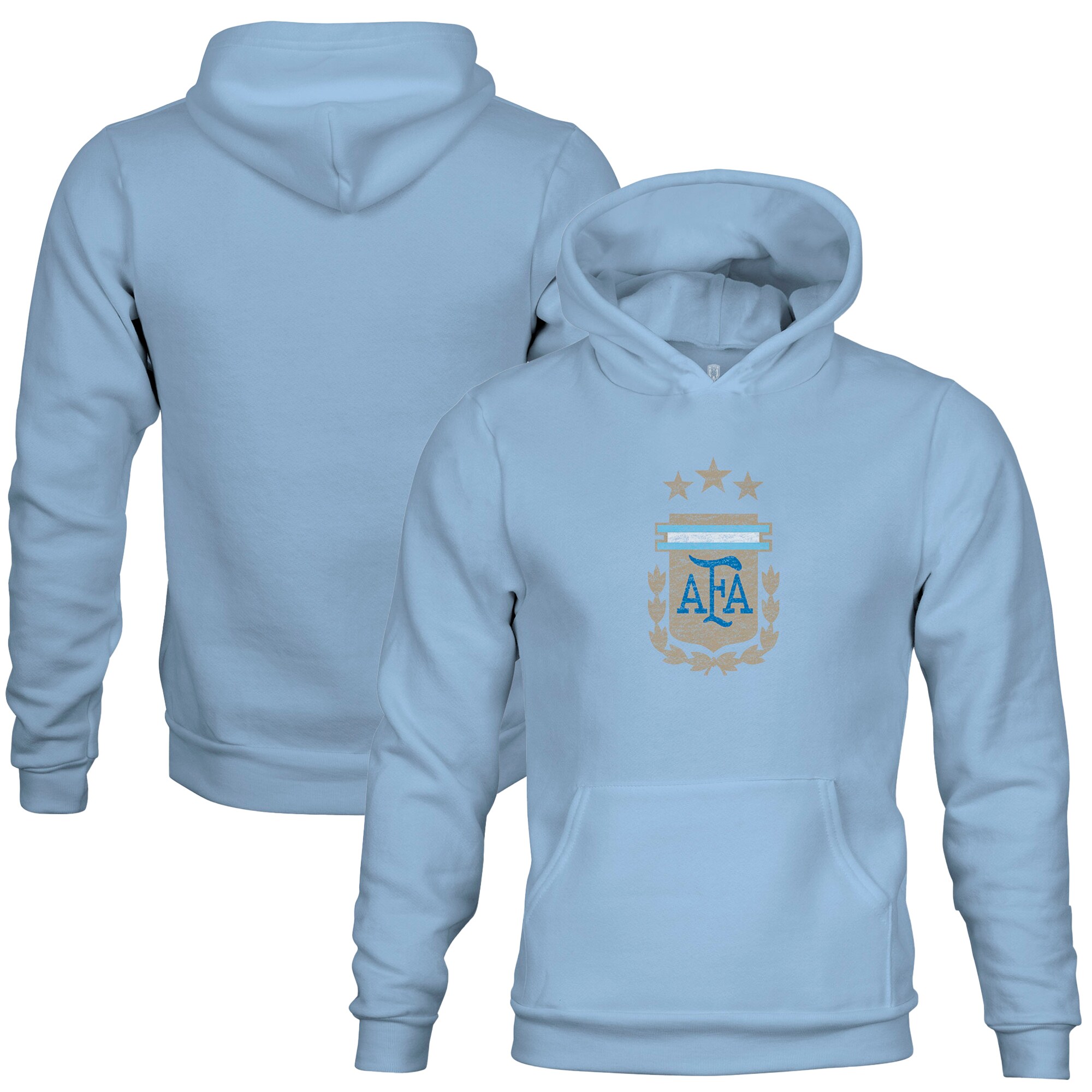 argentina national team 1863fc youth color badge fleece pullover hoodie – blue Collection | Australia Football Jerseys And World Cup Kits