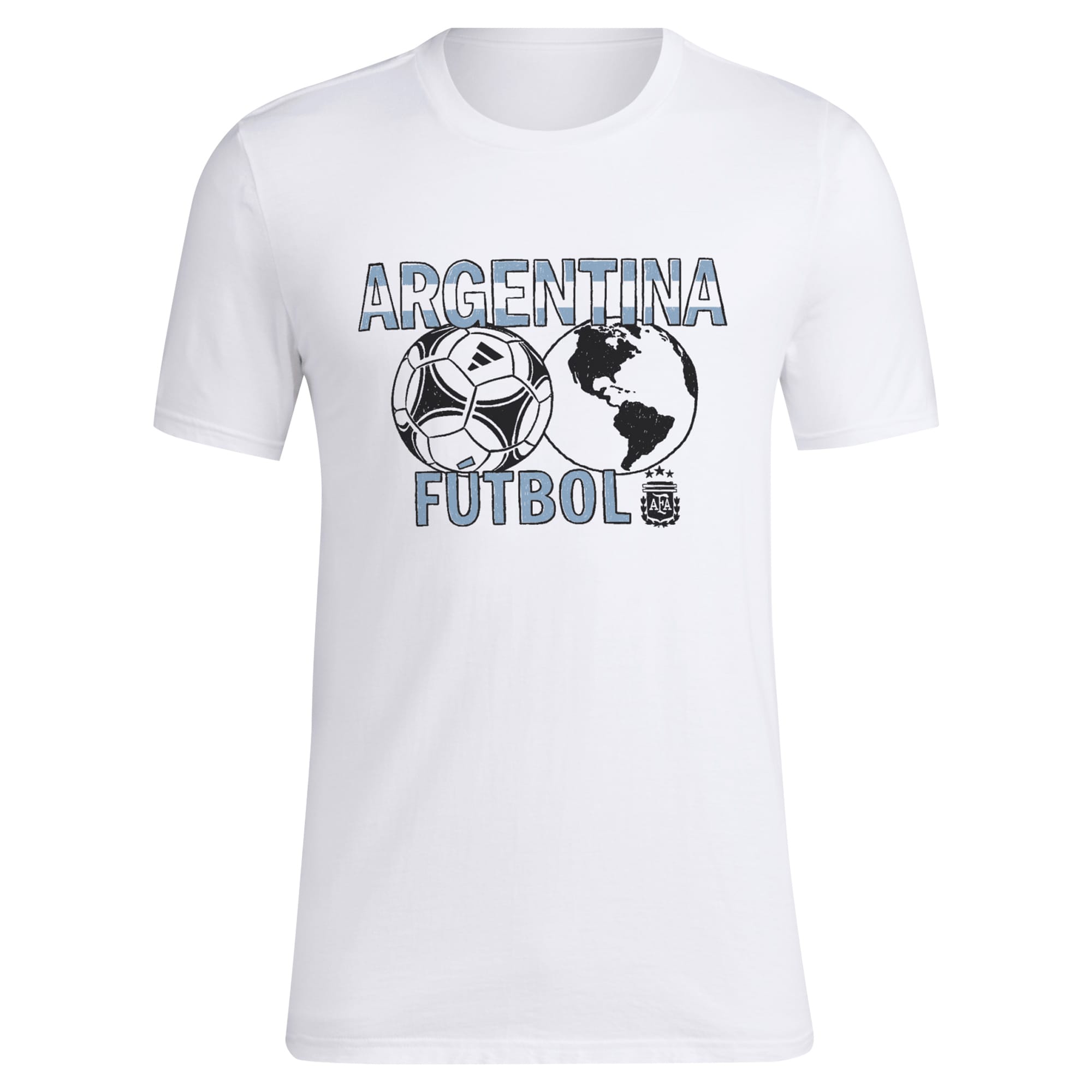 argentina national team adidas around the world t-shirt – white Collection | Australia Football Jerseys And World Cup Kits