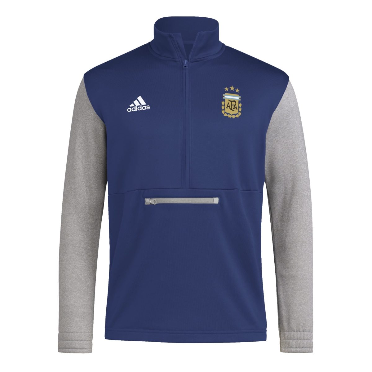 argentina national team adidas crest long sleeve half-zip top – navy Collection | Australia Football Jerseys And World Cup Kits