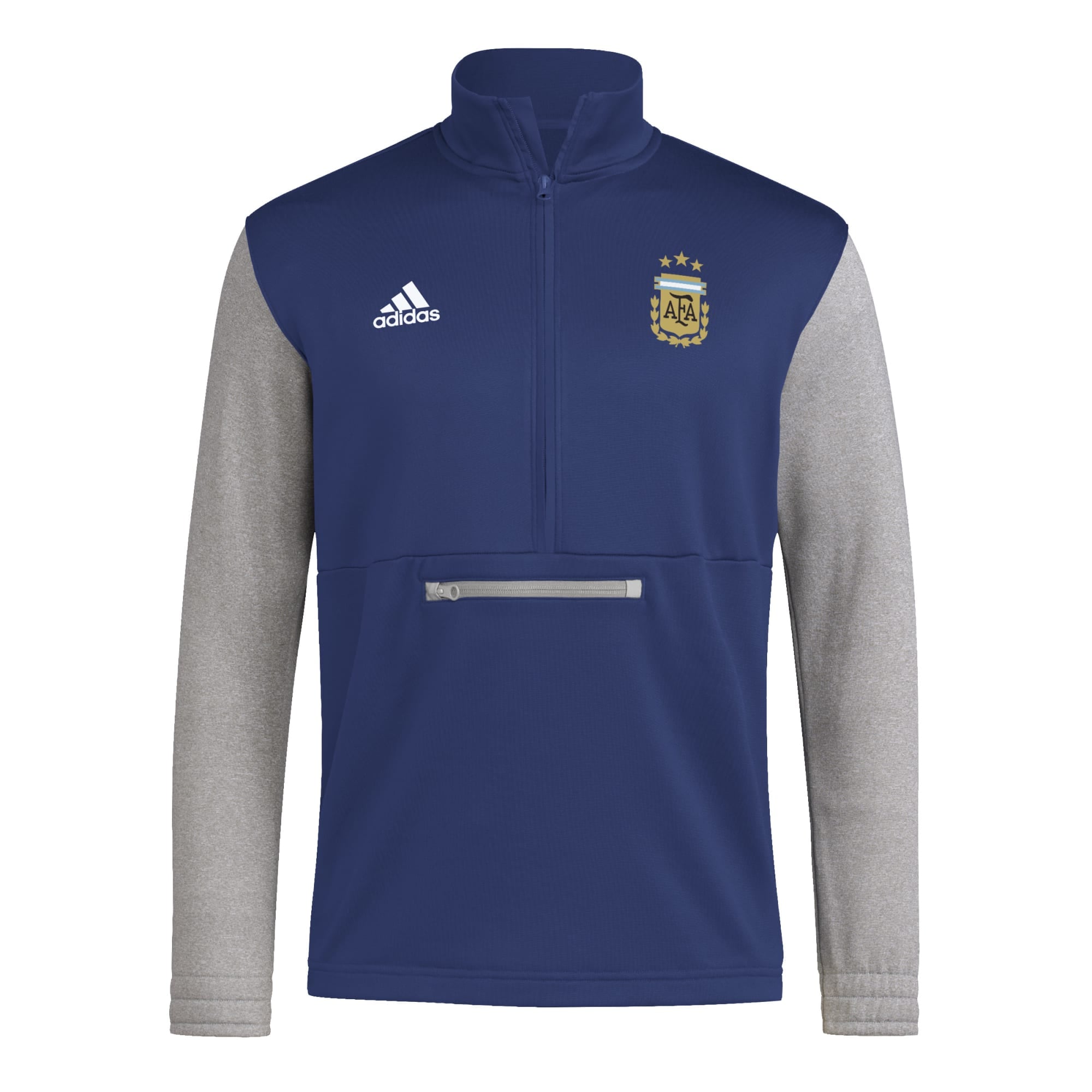 argentina national team adidas crest long sleeve half-zip top – navy Collection | Australia Football Jerseys And World Cup Kits