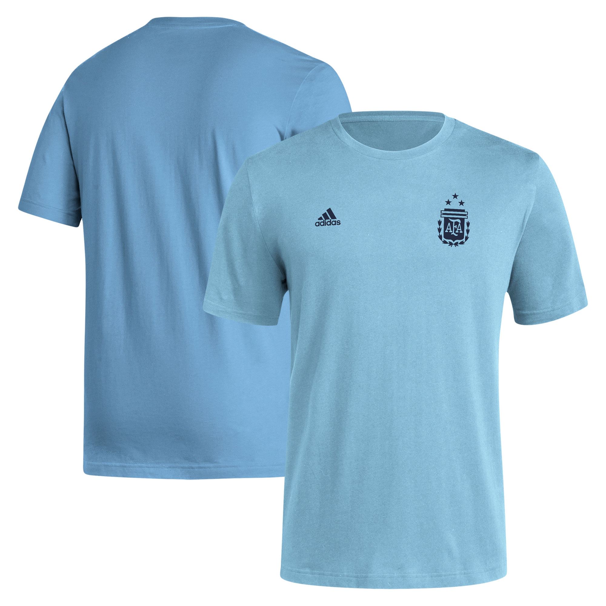 argentina national team adidas crest t-shirt – light blue Collection | Australia Football Jerseys And World Cup Kits
