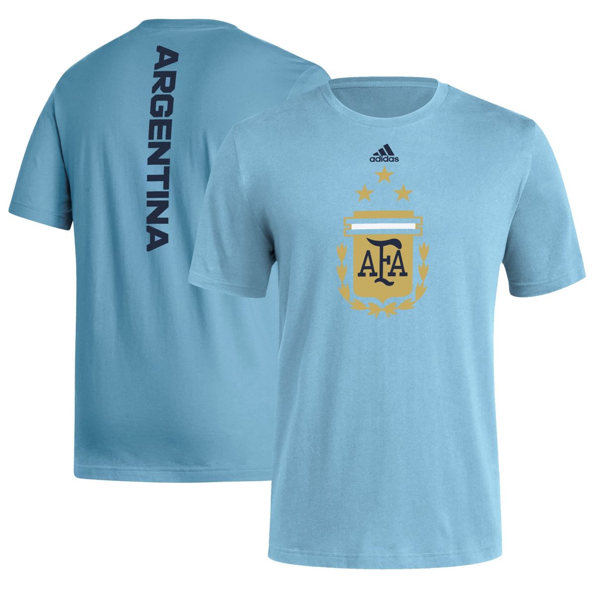 argentina national team adidas vertical back t-shirt – light blue Collection | Australia Football Jerseys And World Cup Kits