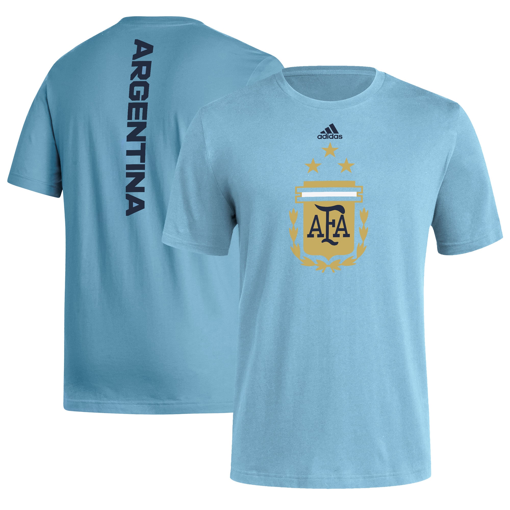 argentina national team adidas vertical back t-shirt – light blue Collection | Australia Football Jerseys And World Cup Kits
