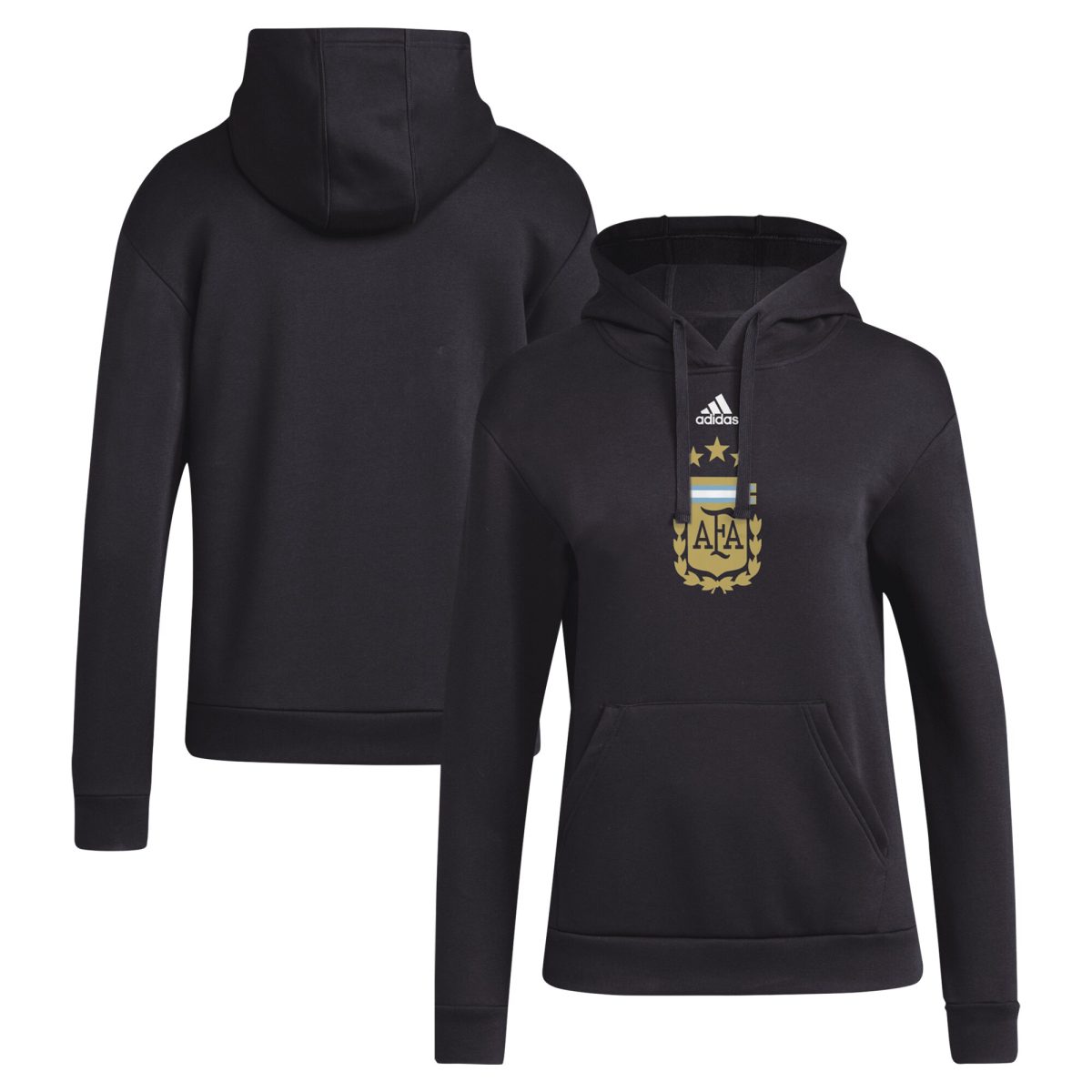 argentina national team adidas womens crest pullover hoodie – black Collection | Australia Football Jerseys And World Cup Kits