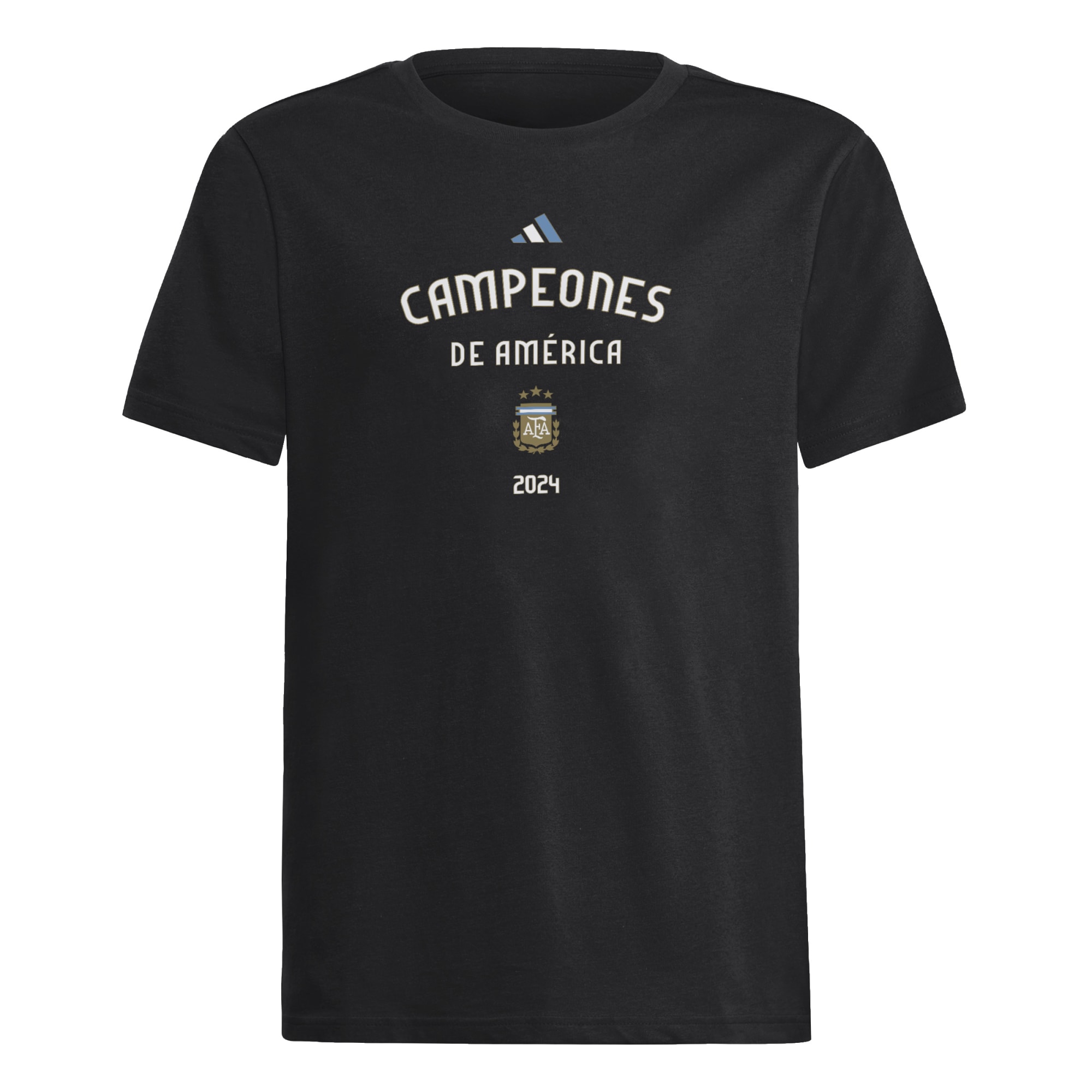 argentina national team adidas youth 2024 copa america champions t-shirt – black Collection | Australia Football Jerseys And World Cup Kits