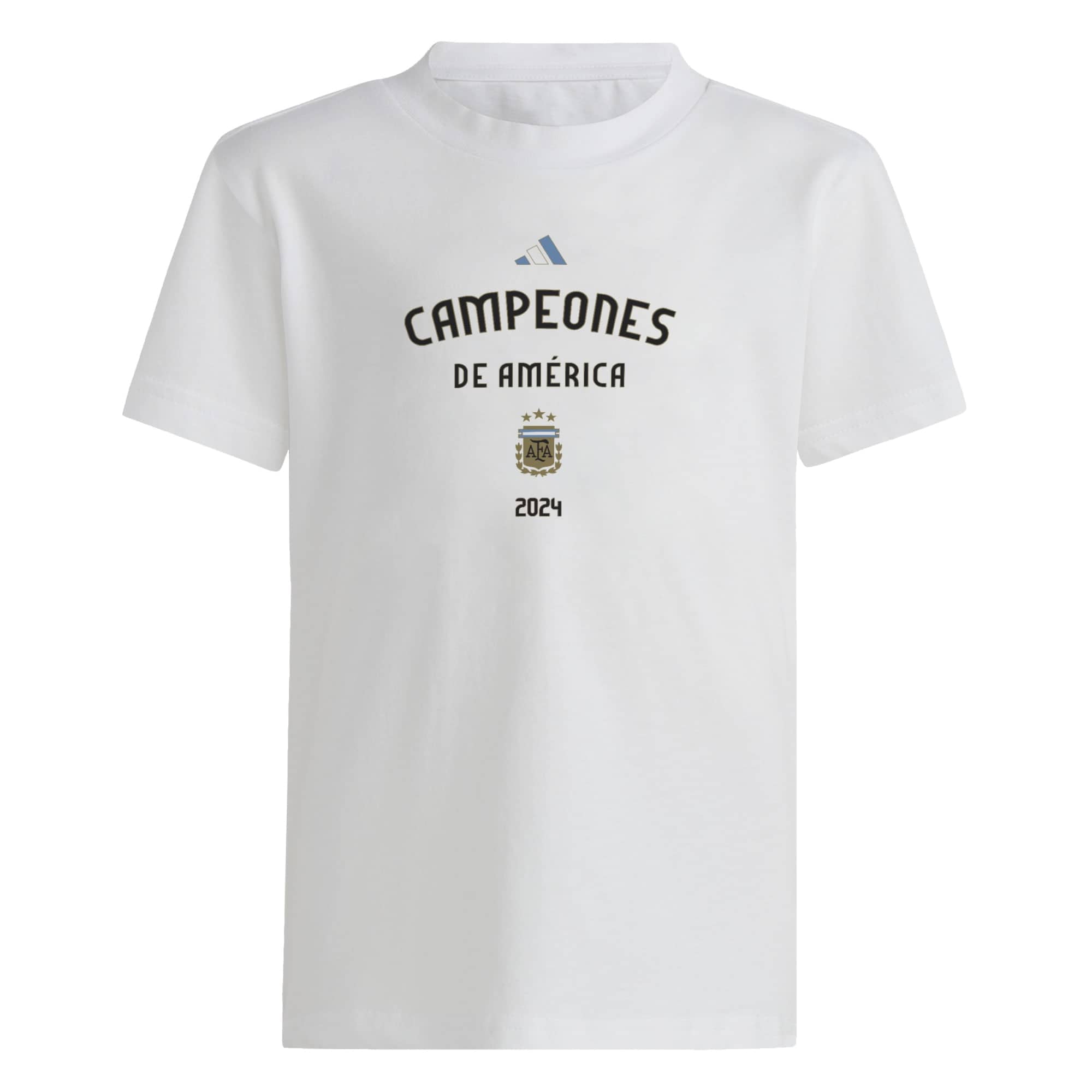 argentina national team adidas youth 2024 copa america champions t-shirt – white Collection | Australia Football Jerseys And World Cup Kits