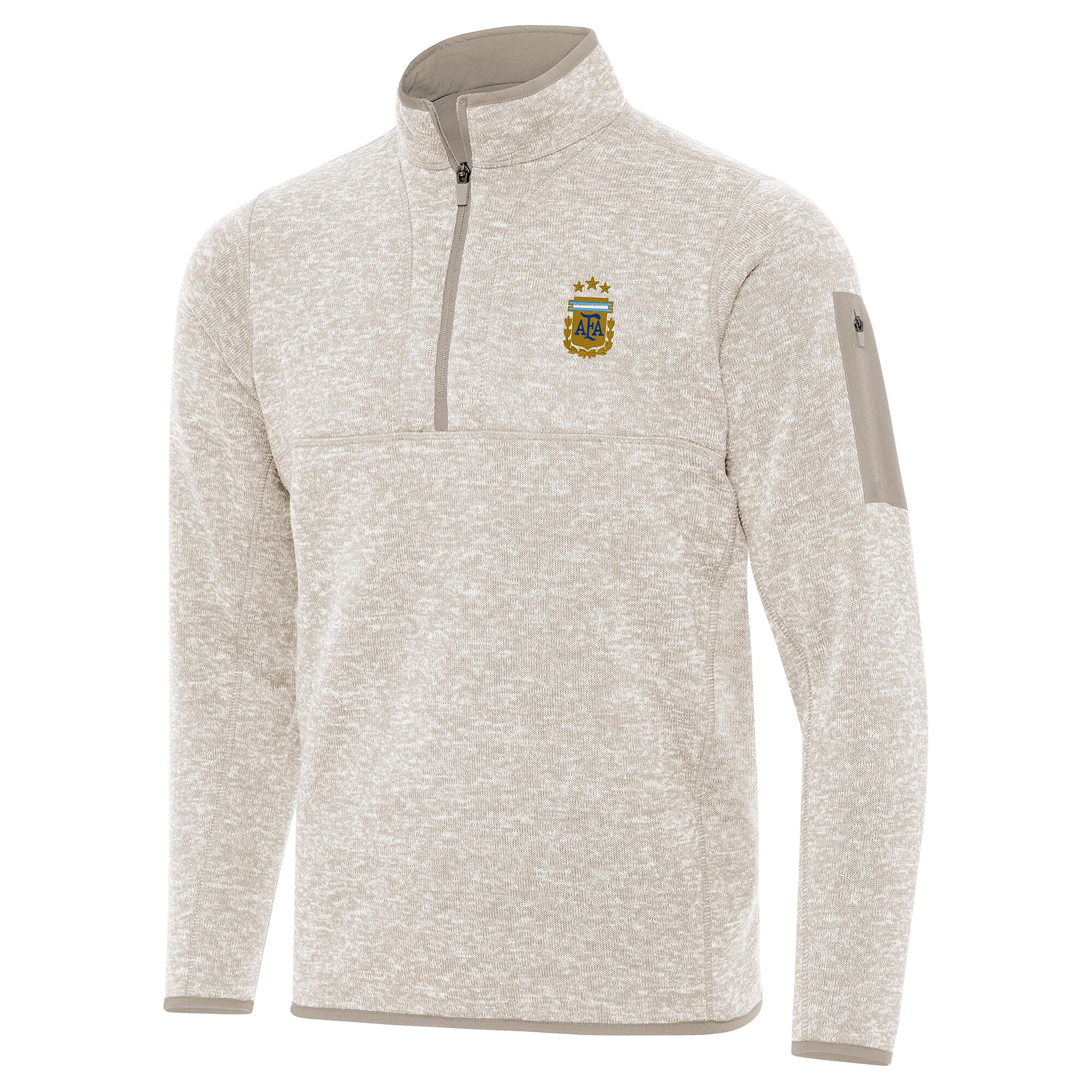 argentina national team antigua fortune quarter-zip pullover jacket – cream Collection | Australia Football Jerseys And World Cup Kits