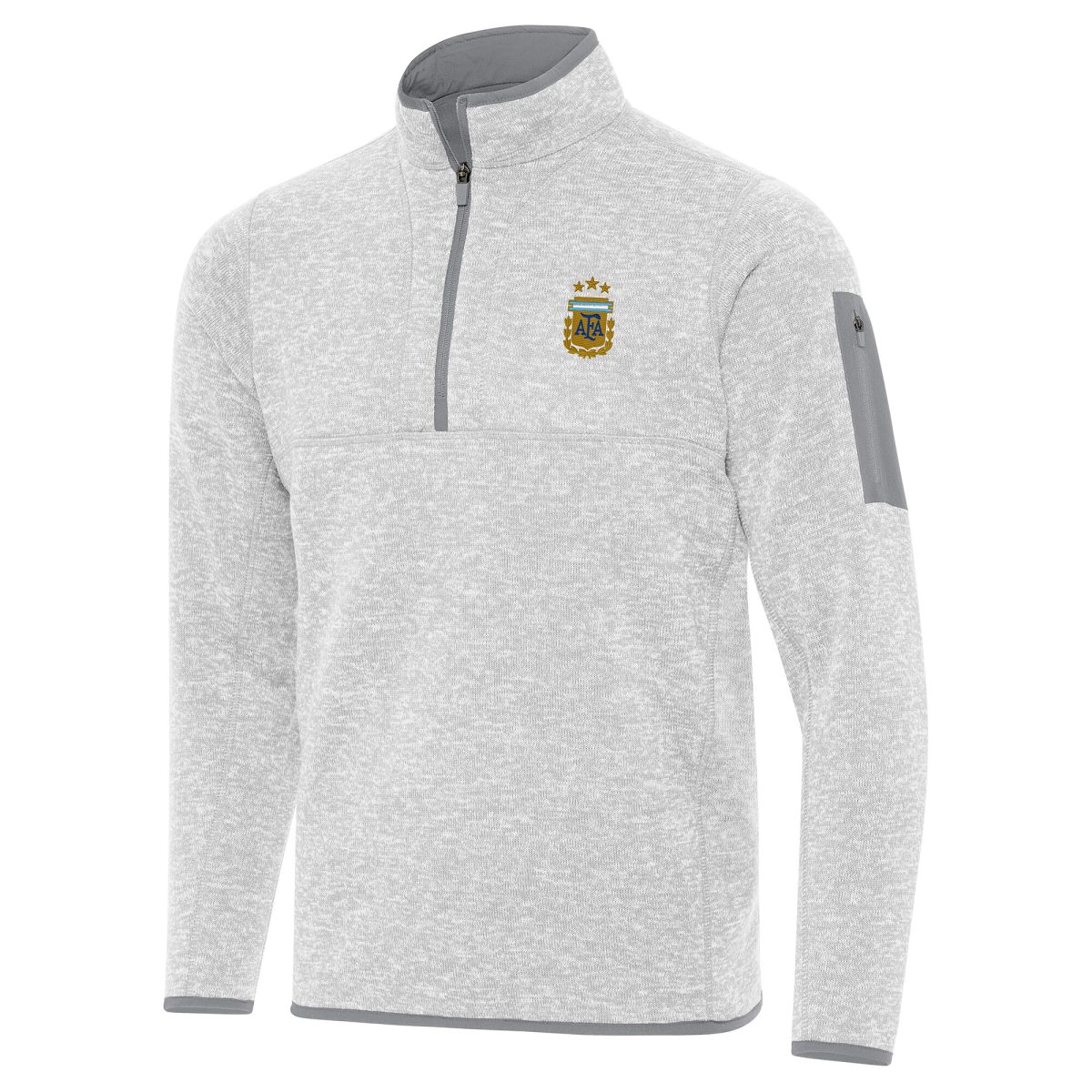 argentina national team antigua fortune quarter-zip pullover jacket – heather gray Collection | Australia Football Jerseys And World Cup Kits
