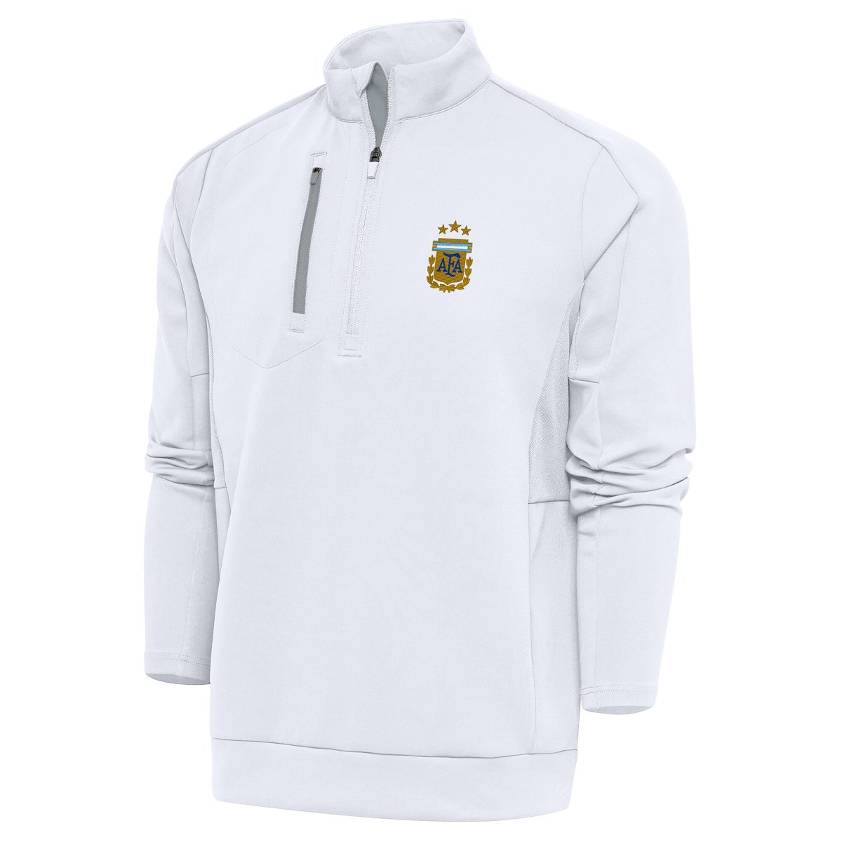 argentina national team antigua generation quarter-zip pullover top – white Collection | Australia Football Jerseys And World Cup Kits