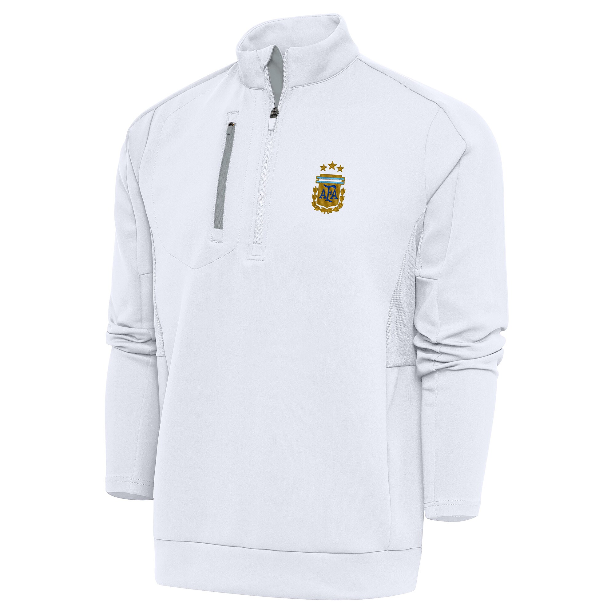 argentina national team antigua generation quarter-zip pullover top – white Collection | Australia Football Jerseys And World Cup Kits