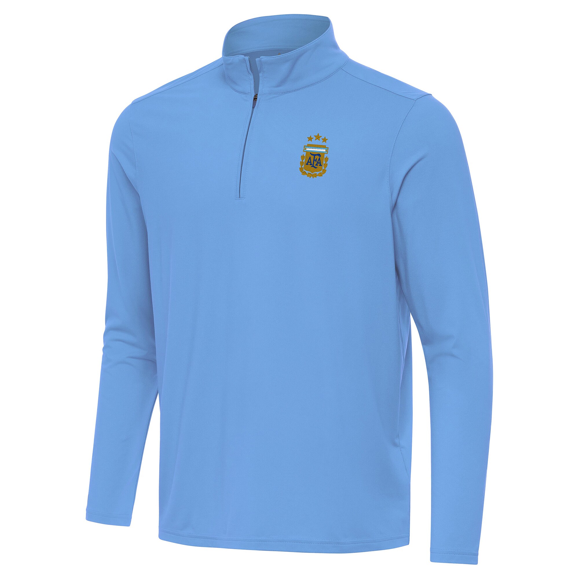 argentina national team antigua intent quarter-zip pullover top – powder blue Collection | Australia Football Jerseys And World Cup Kits
