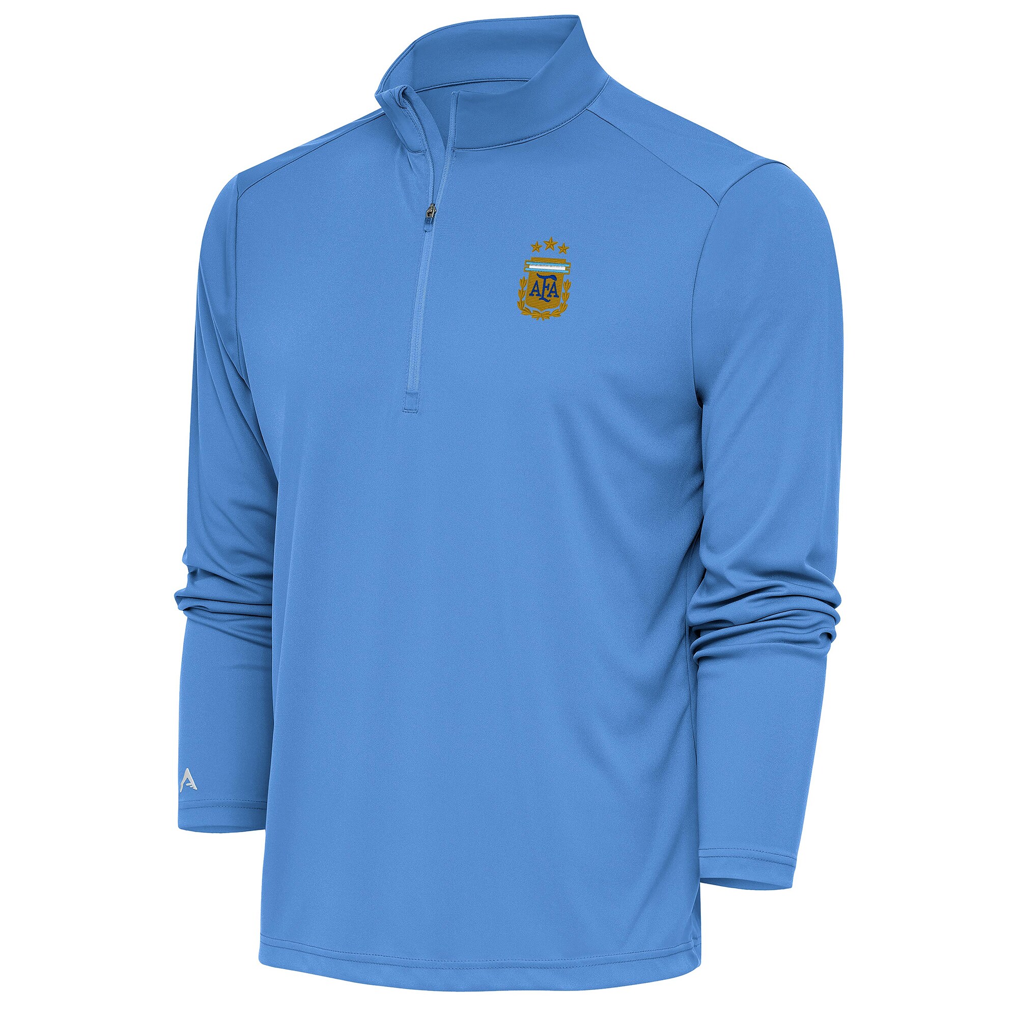 argentina national team antigua tribute quarter-zip pullover top – powder blue Collection | Australia Football Jerseys And World Cup Kits