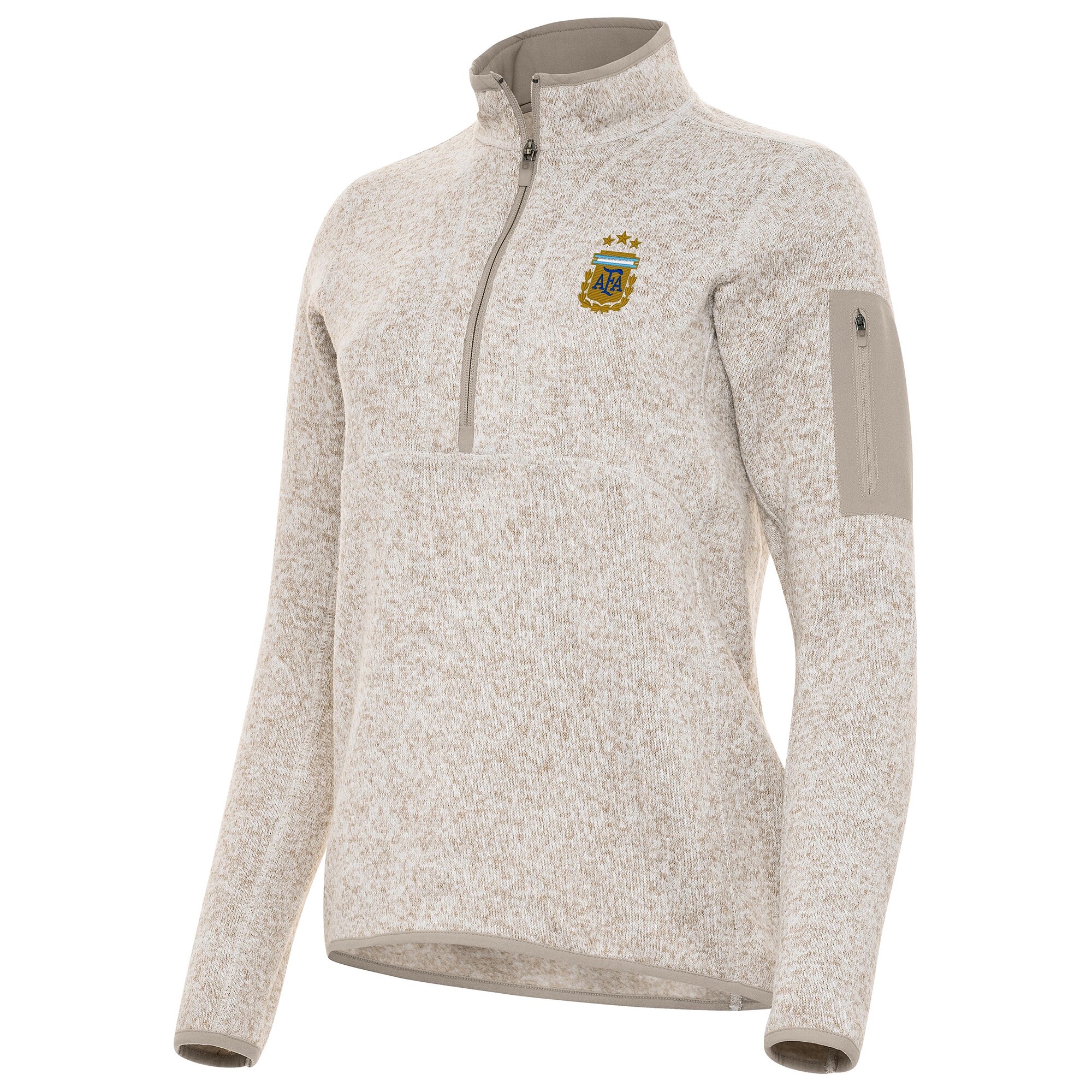 argentina national team antigua womens fortune half-zip pullover jacket – cream Collection | Australia Football Jerseys And World Cup Kits