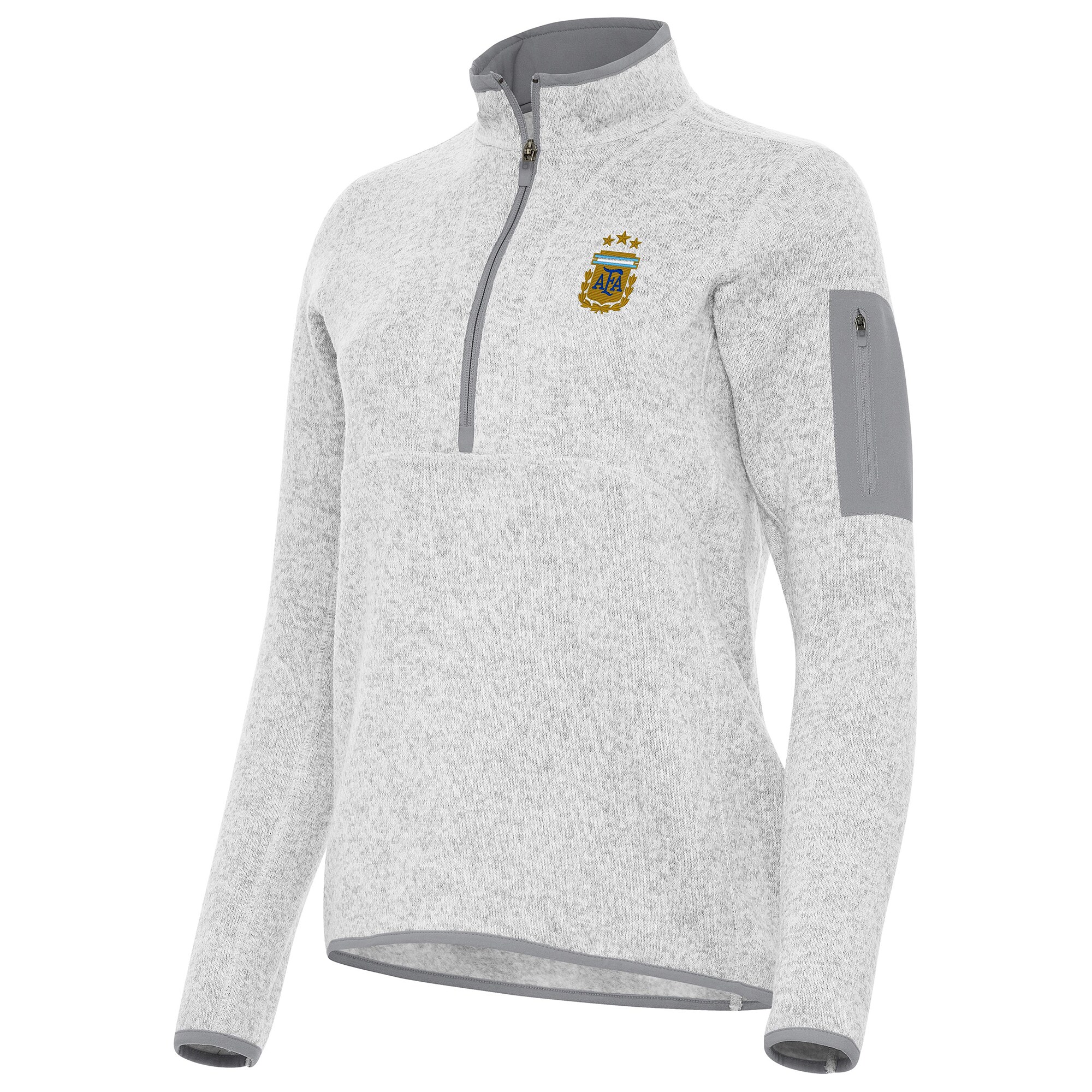 argentina national team antigua womens fortune half-zip pullover jacket – heather gray Collection | Australia Football Jerseys And World Cup Kits
