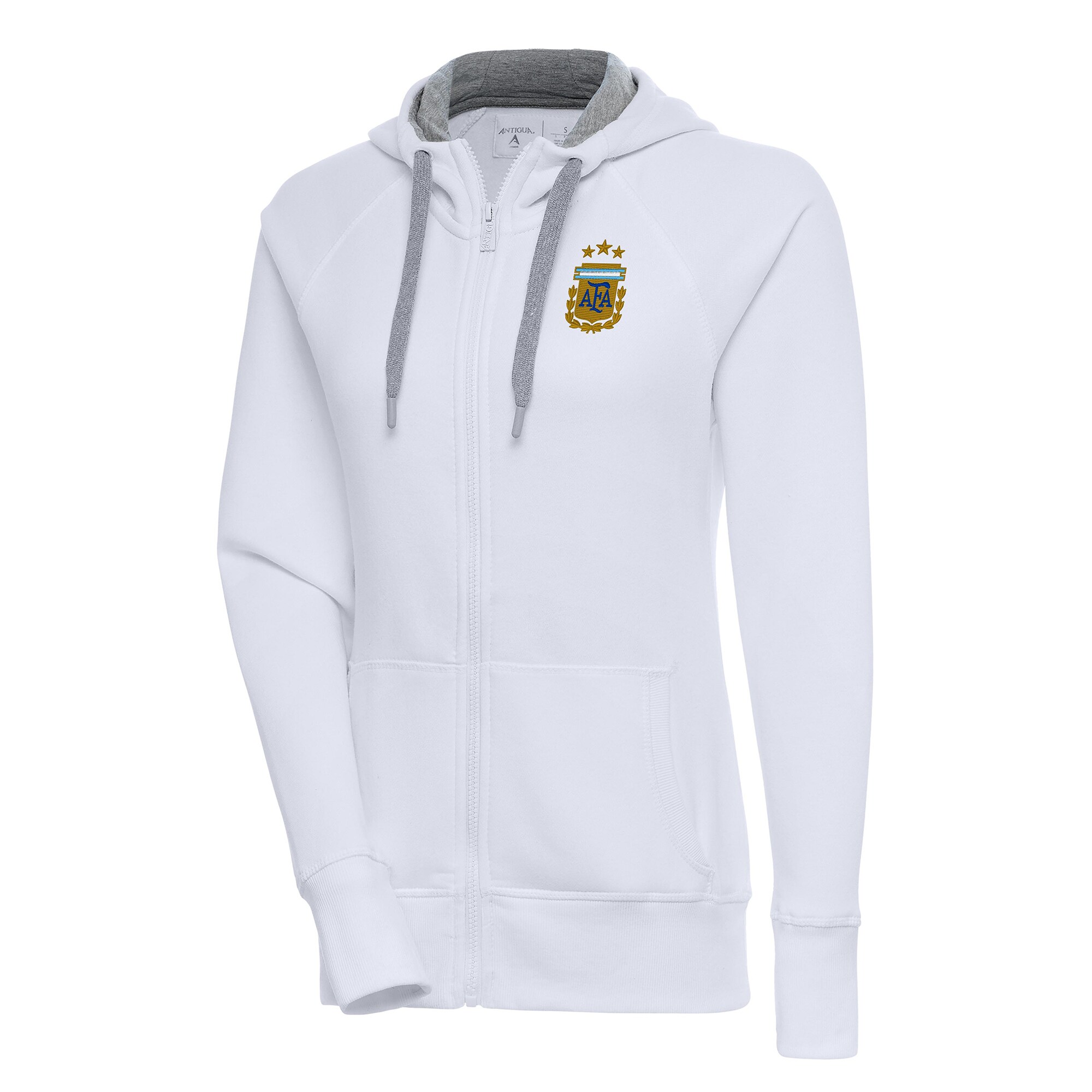 argentina national team antigua womens victory full-zip hoodie – white Collection | Australia Football Jerseys And World Cup Kits
