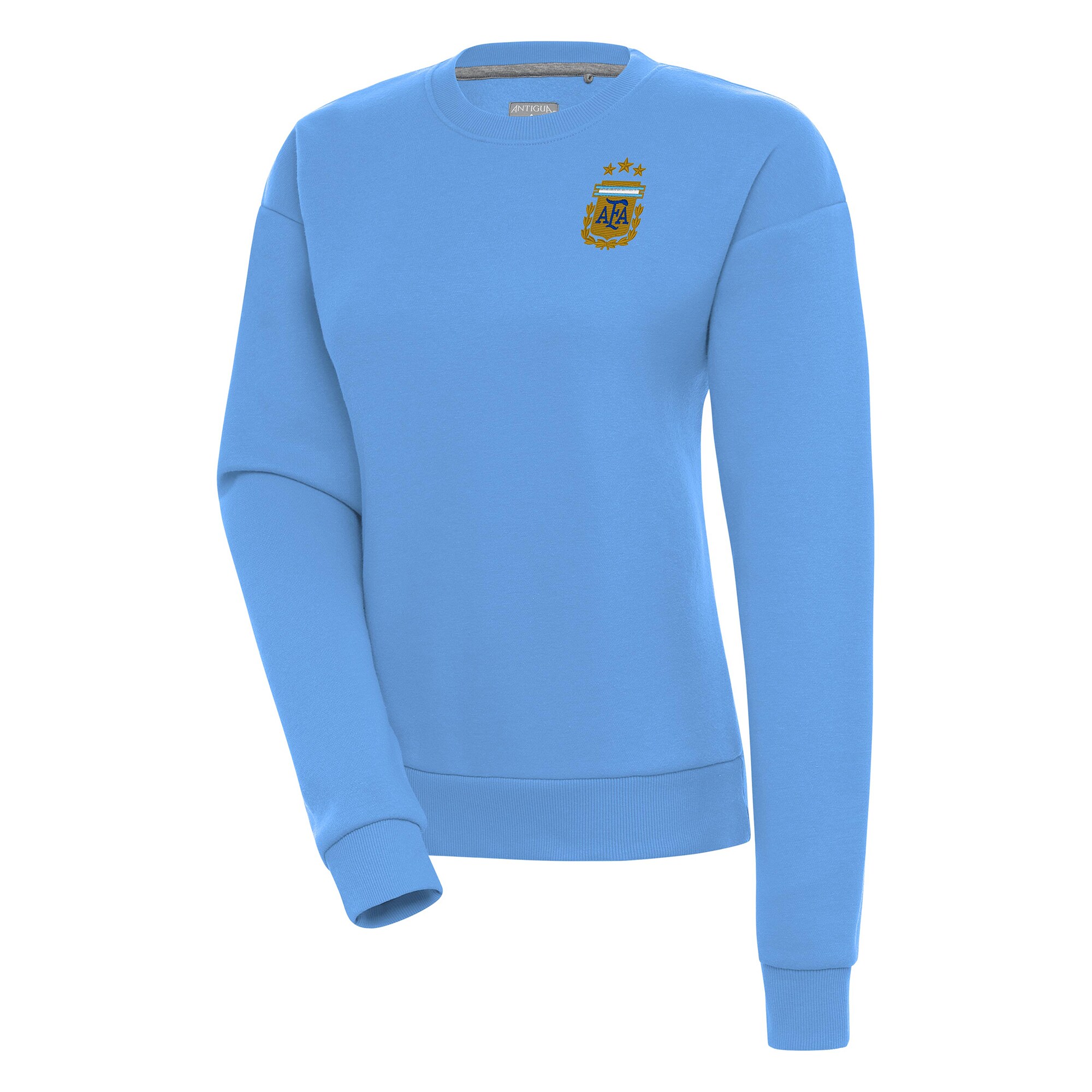 argentina national team antigua womens victory pullover sweatshirt – powder blue Collection | Australia Football Jerseys And World Cup Kits
