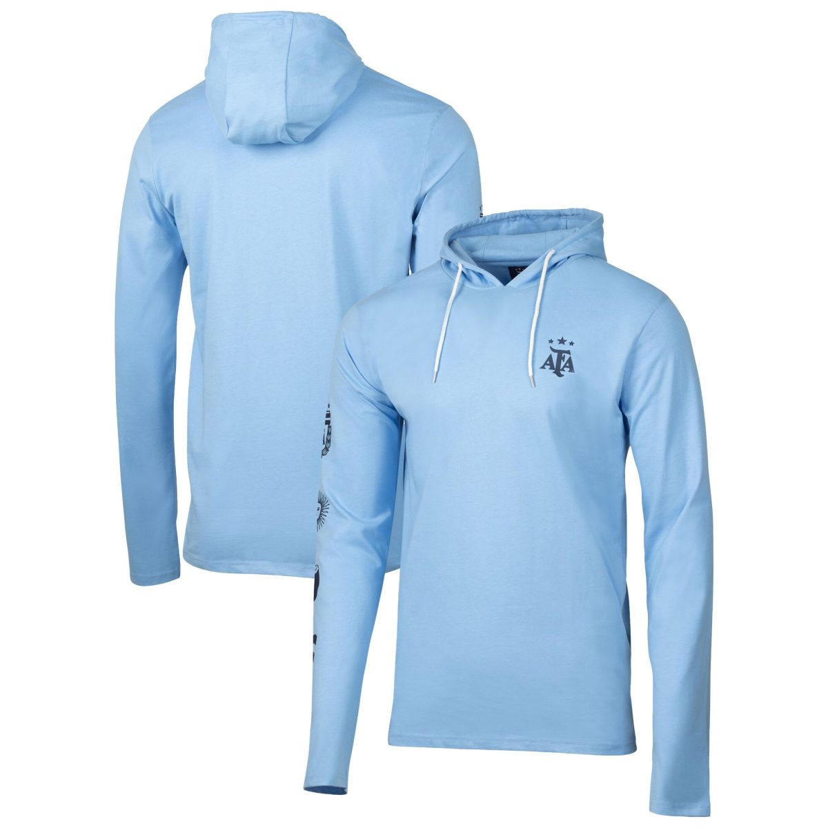 argentina national team sport design sweden relaxed hooded long sleeve t-shirt – light blue Collection | Australia Football Jerseys And World Cup Kits