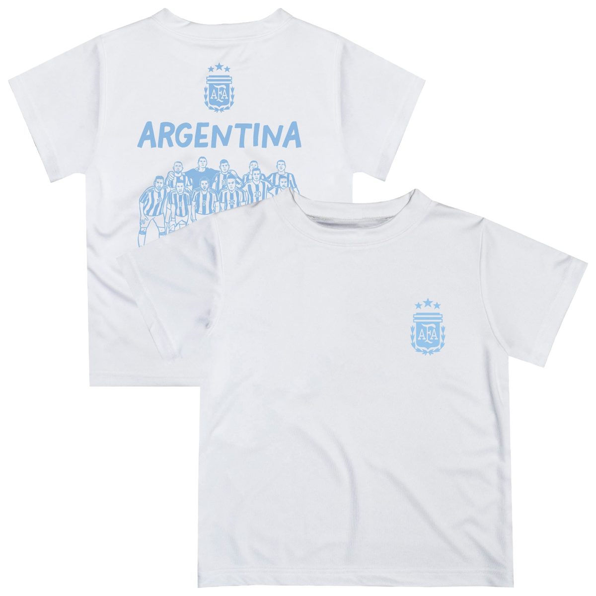 argentina national team vive la fete toddler impressions artwork icons t-shirt – white Collection | Australia Football Jerseys And World Cup Kits