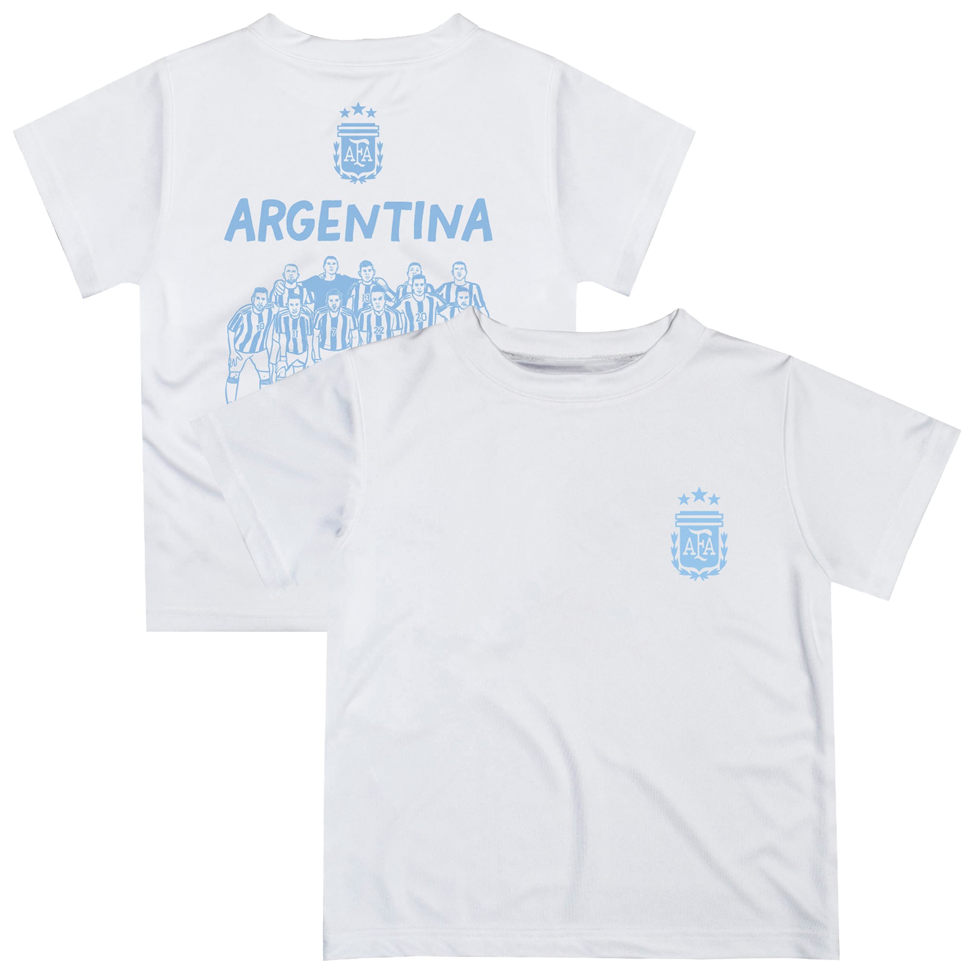 argentina national team vive la fete toddler impressions artwork icons t-shirt – white Collection | Australia Football Jerseys And World Cup Kits