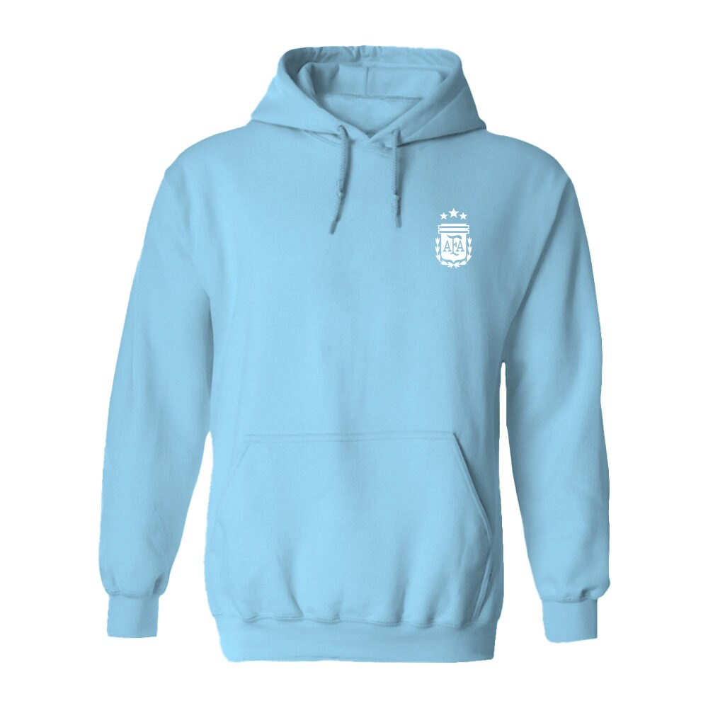 argentina national team vive la fete womens color badge pullover hoodie – light blue Collection | Australia Football Jerseys And World Cup Kits