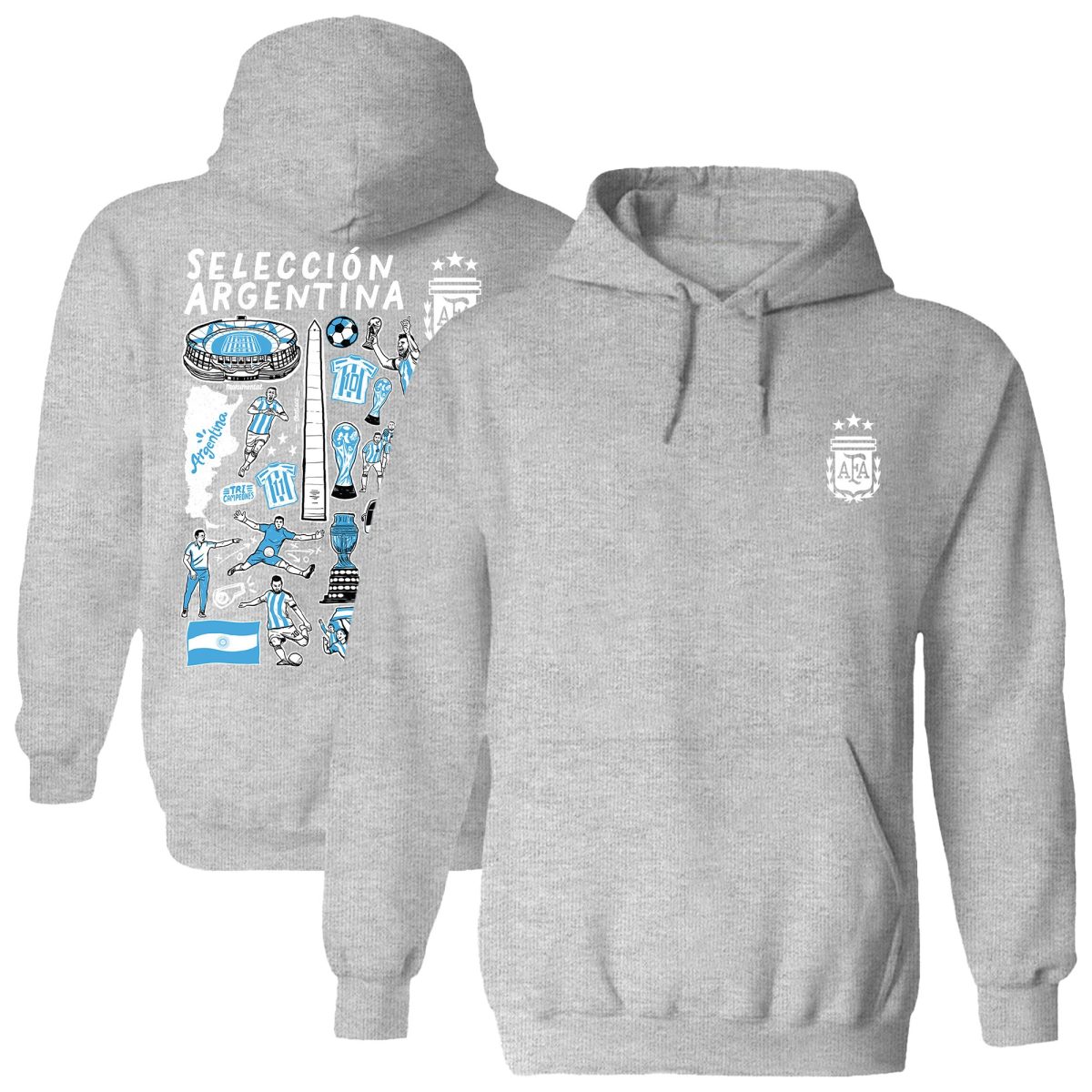 argentina national team vive la fete womens impressions artwork pullover hoodie – gray Collection | Australia Football Jerseys And World Cup Kits