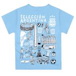 argentina national team vive la fete youth impressions artwork t-shirt – light blue Collection | Australia Football Jerseys And World Cup Kits