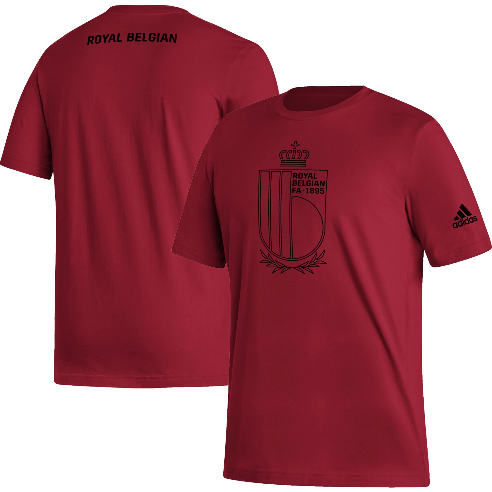 belgium national team adidas outlined crest t-shirt – red Collection | Australia Football Jerseys And World Cup Kits