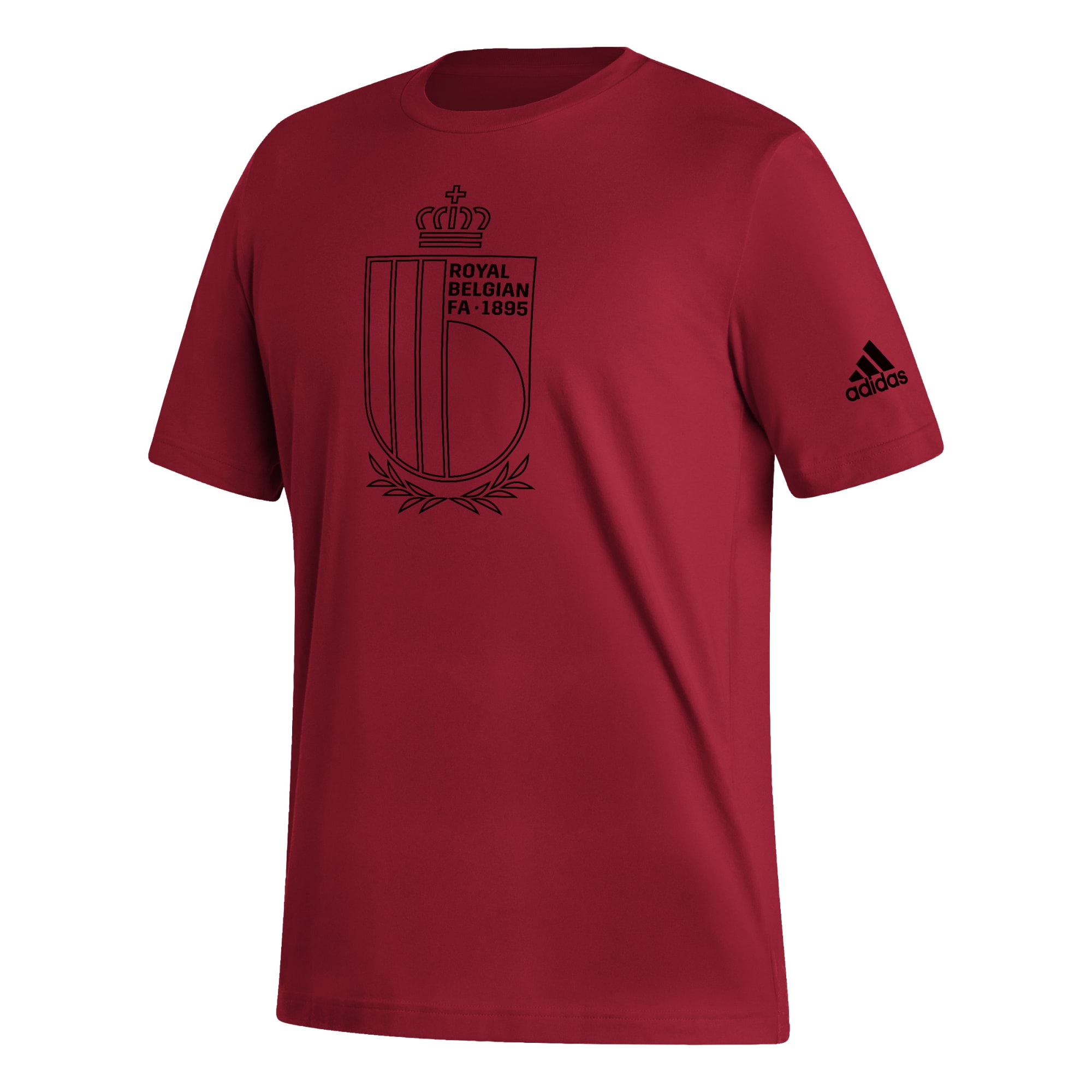 belgium national team adidas outlined crest t-shirt – red Collection | Australia Football Jerseys And World Cup Kits
