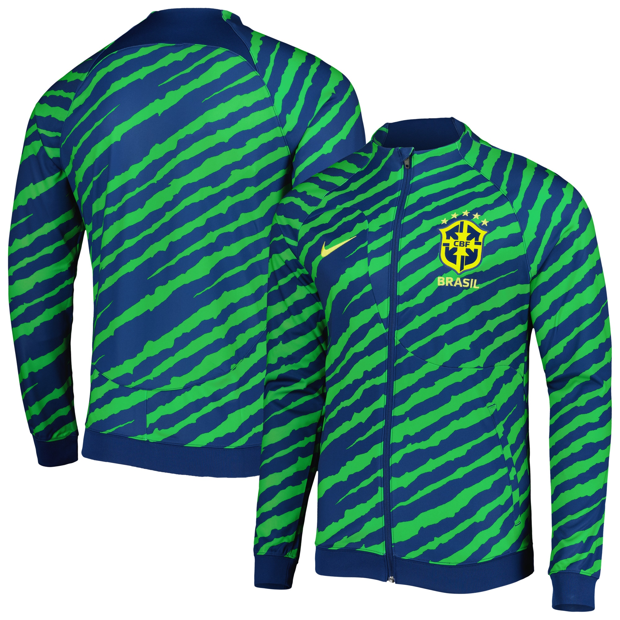 brazil national team nike 2022 academy pro anthem performance raglan full-zip jacket – bluegreen Collection | Australia Football Jerseys And World Cup Kits
