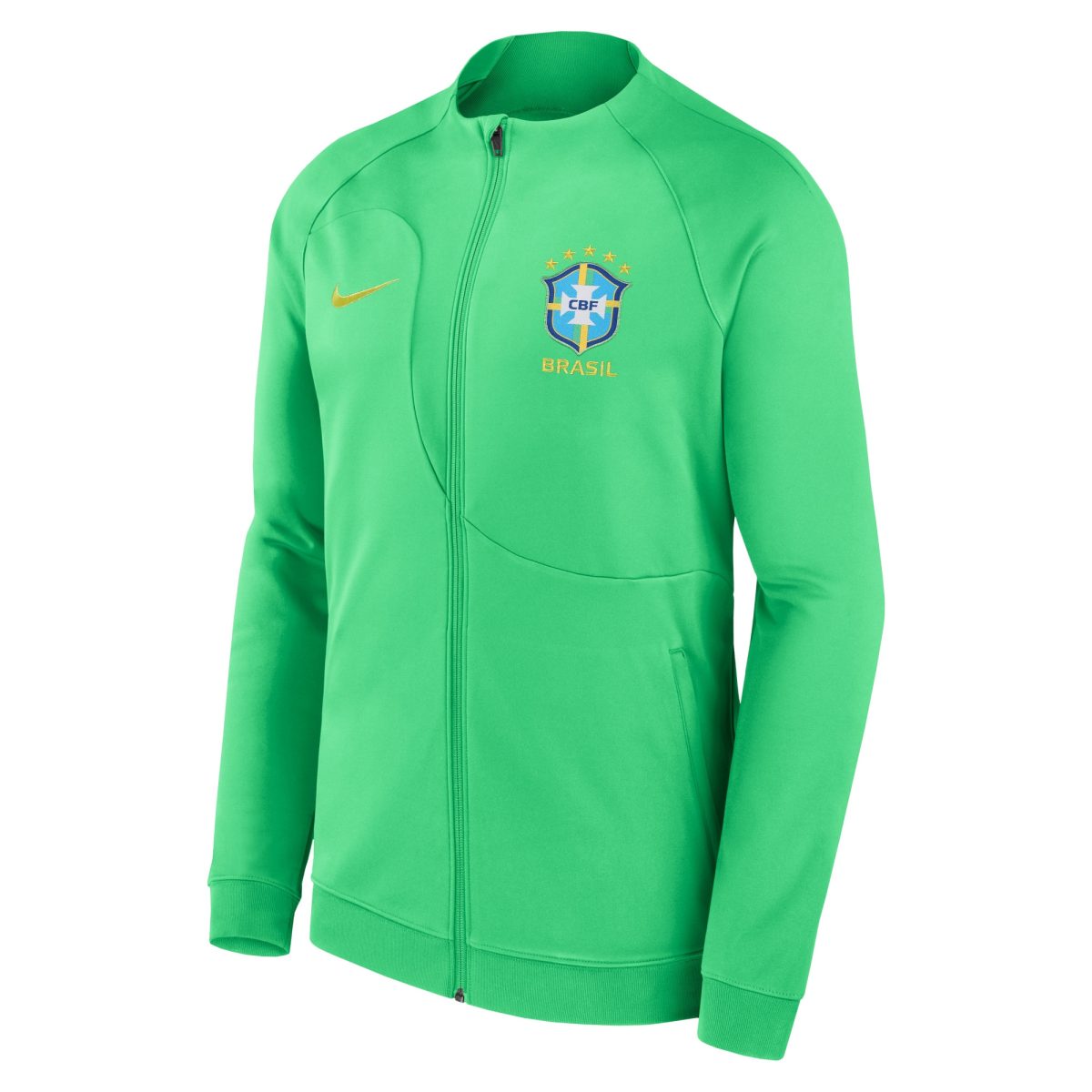 brazil national team nike 2022 academy pro anthem performance raglan full-zip jacket – green Collection | Australia Football Jerseys And World Cup Kits