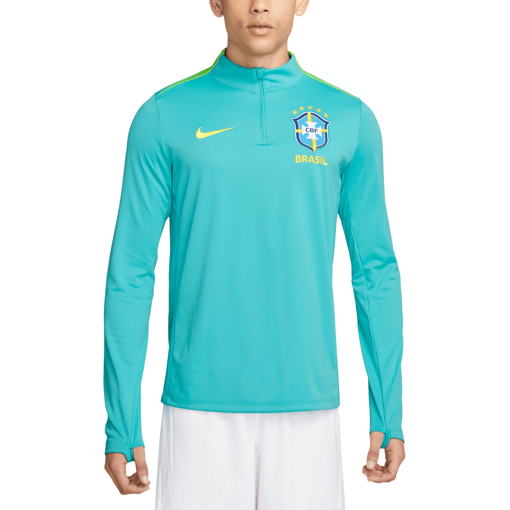 brazil national team nike 2024 academy pro drill performance quarter-zip pullover top – blue Collection | Australia Football Jerseys And World Cup Kits