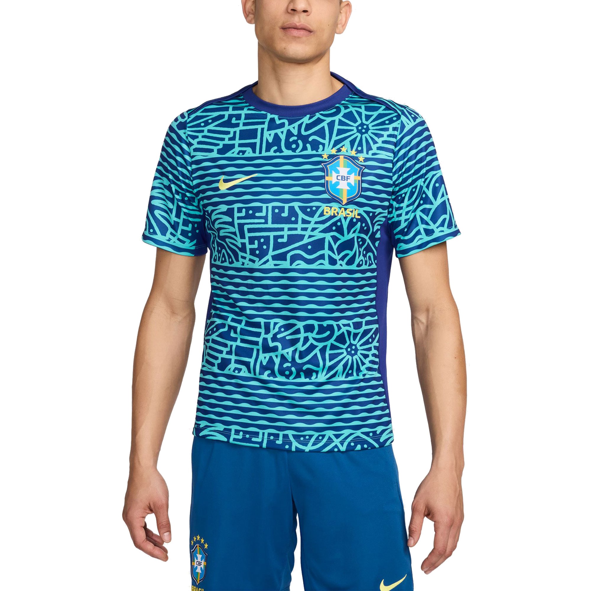 brazil national team nike 2024 academy pro pre-match top – blue Collection | Australia Football Jerseys And World Cup Kits
