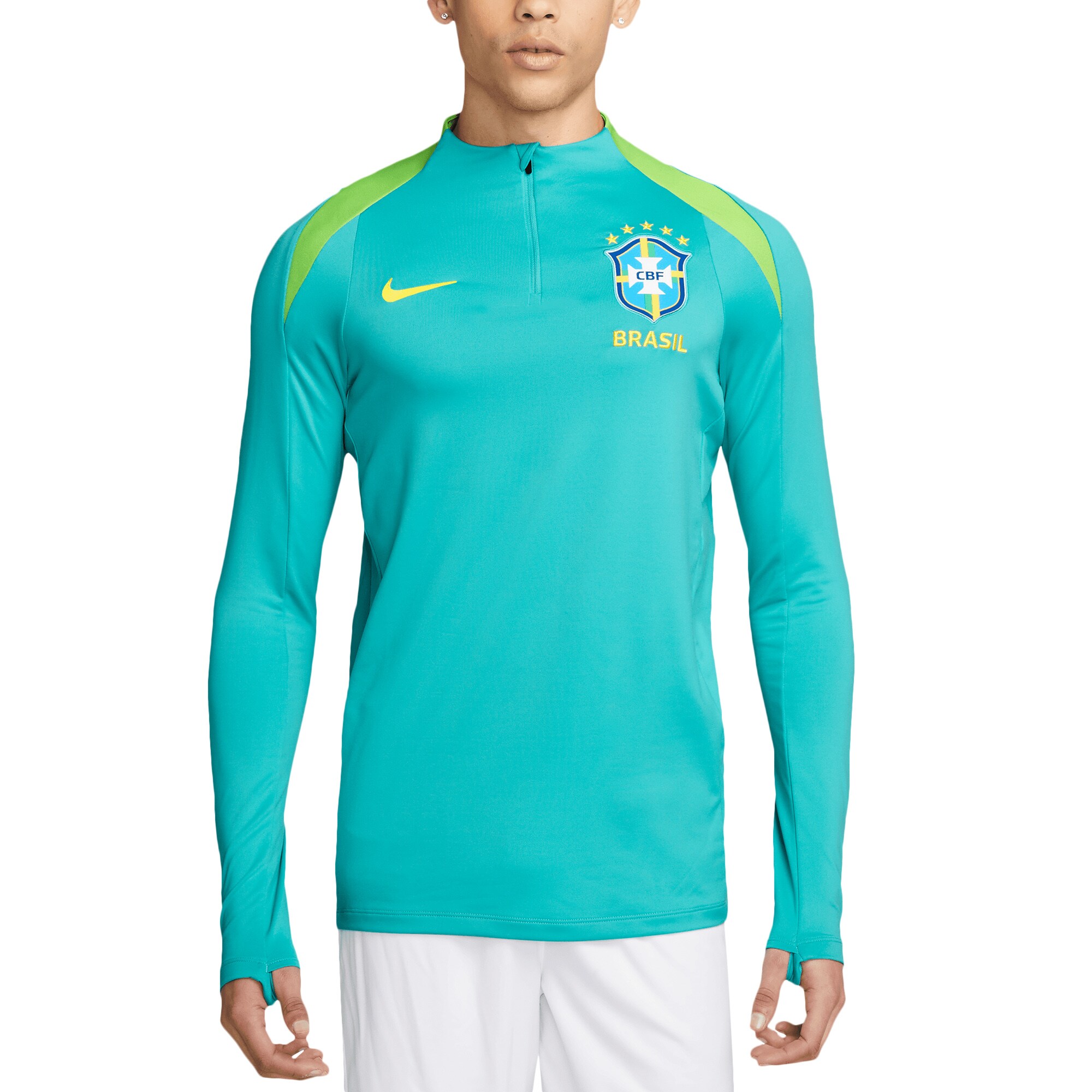 brazil national team nike 2024 strike drill performance quarter-zip pullover top – aqua Collection | Australia Football Jerseys And World Cup Kits