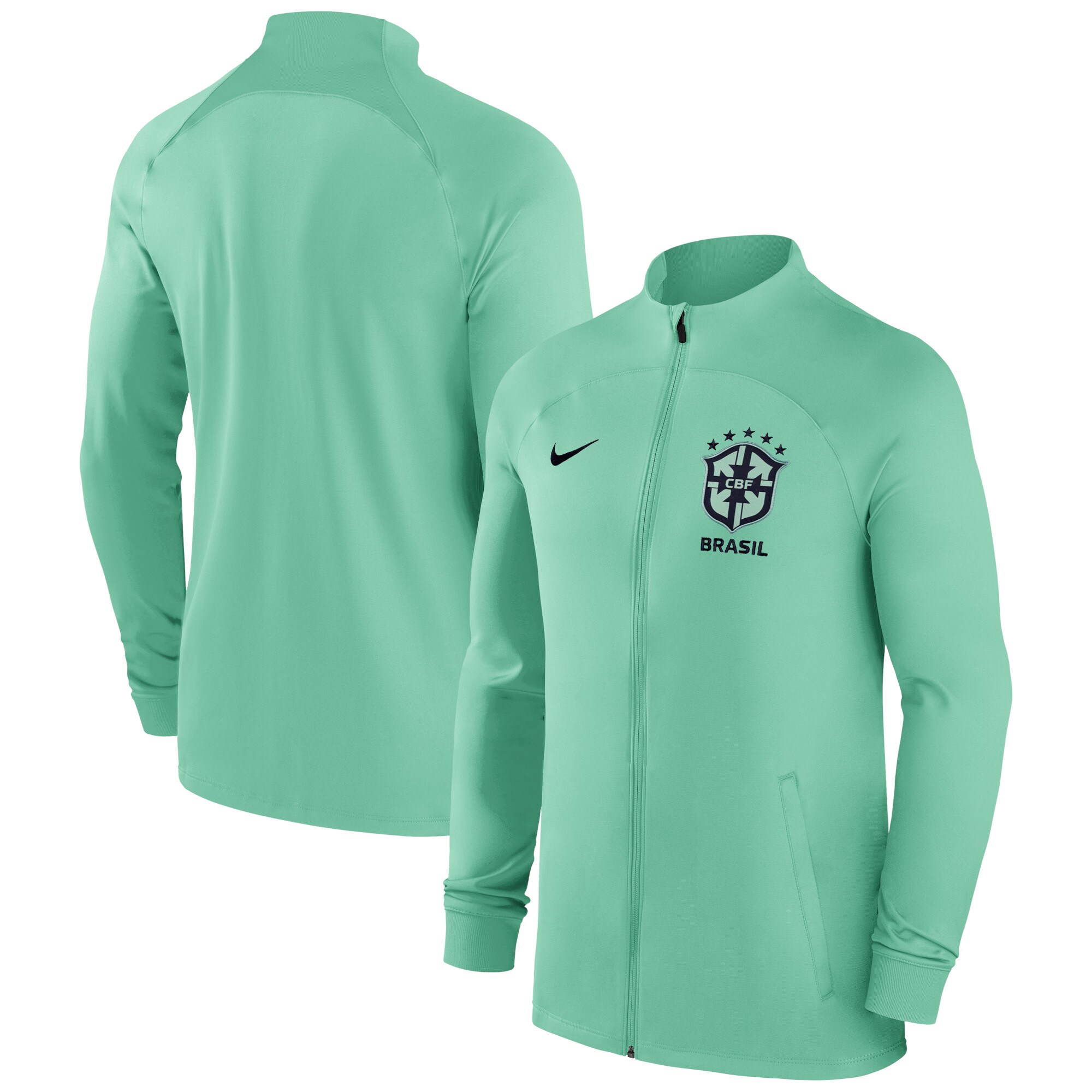 brazil national team nike strike raglan full-zip performance track jacket – green Collection | Australia Football Jerseys And World Cup Kits